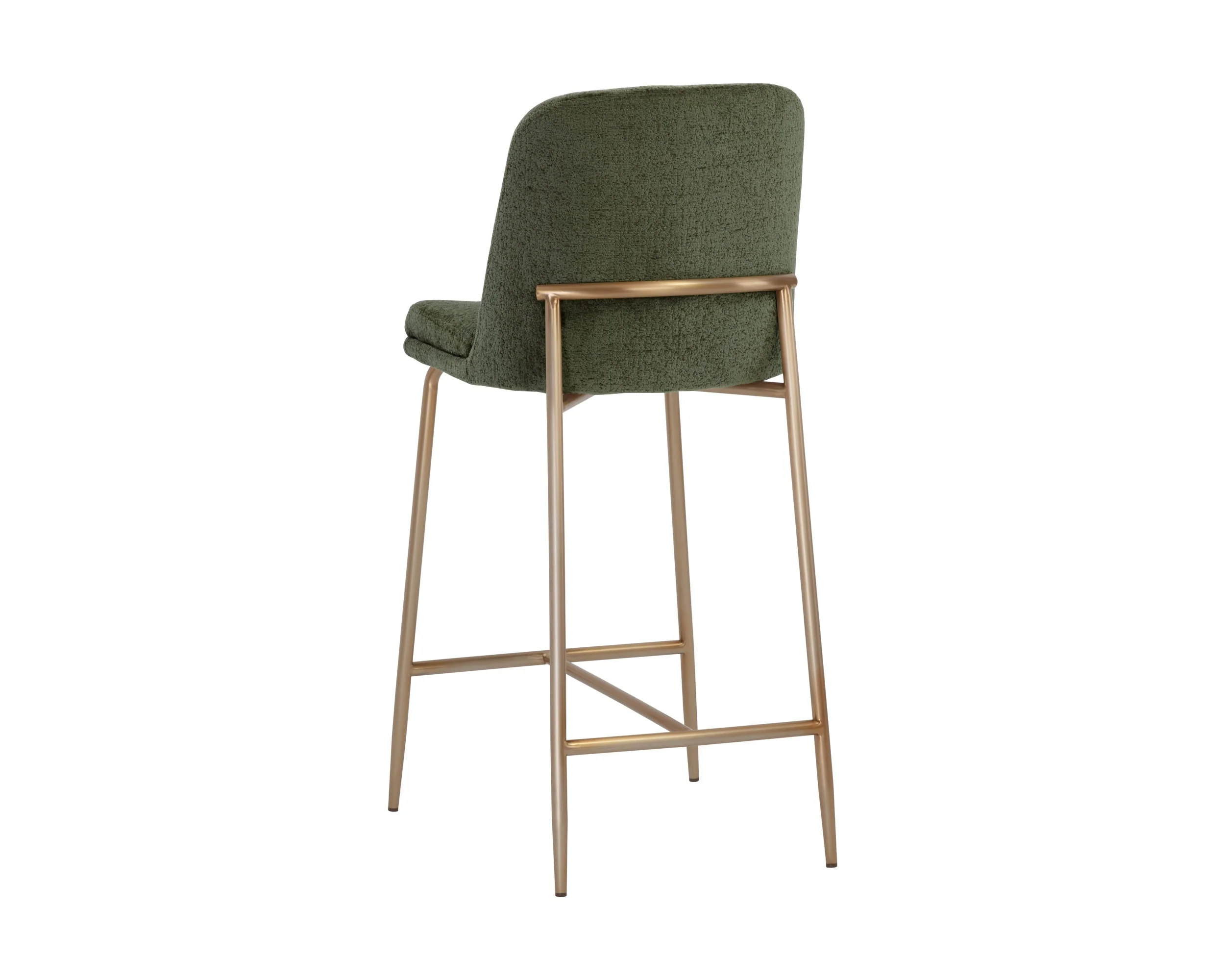 Zeke Counter Stool - Antique Brass - Bergen Olive - Image 3