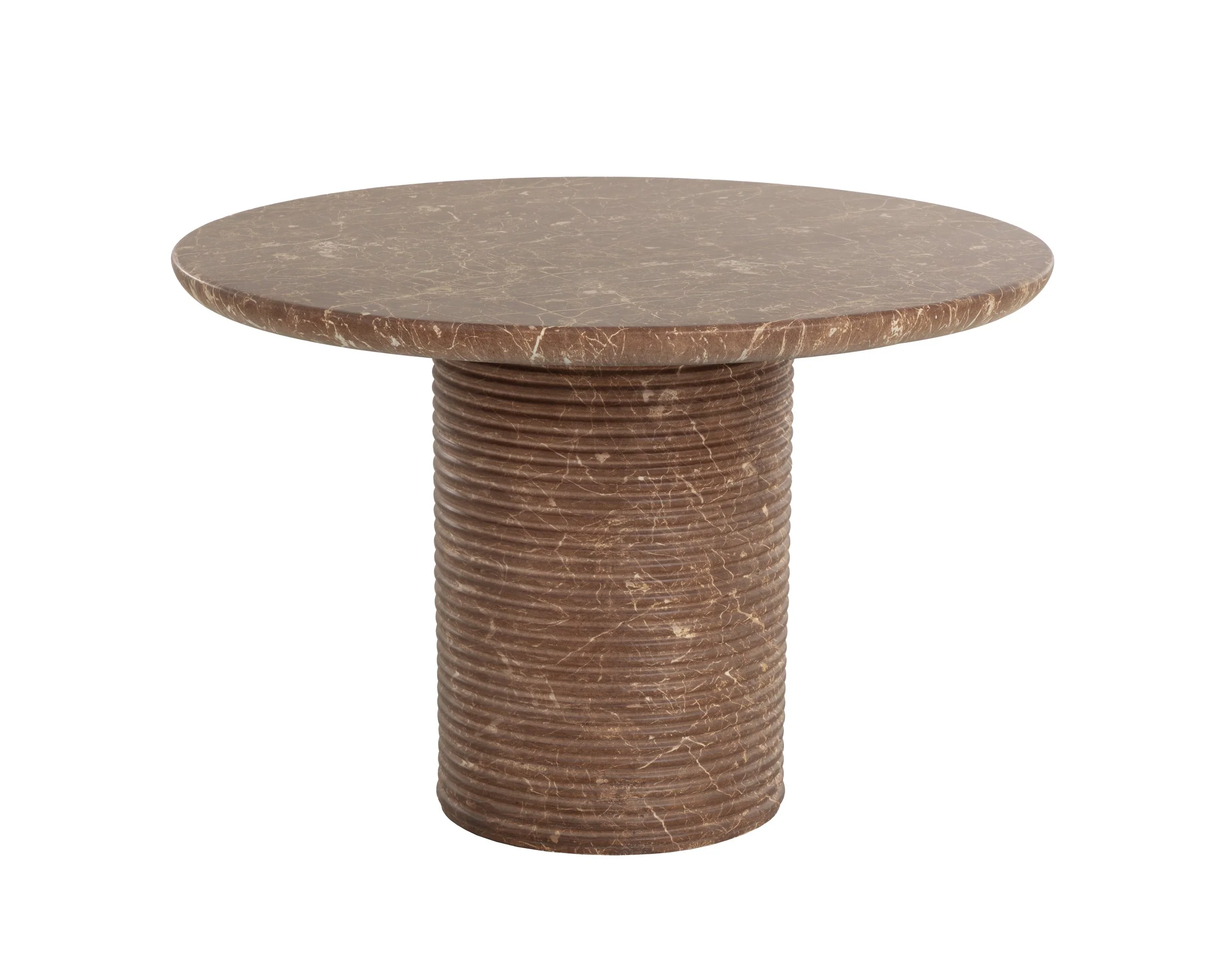 Riva Dining Table - Marble Look - Mocha - 43" - Image 2