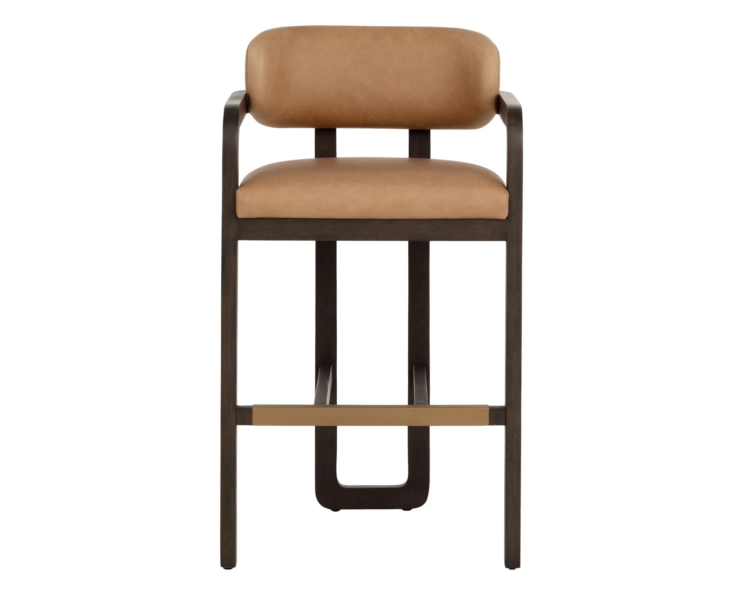 Madrone Barstool - Brown - Ludlow Sesame Leather - Image 2