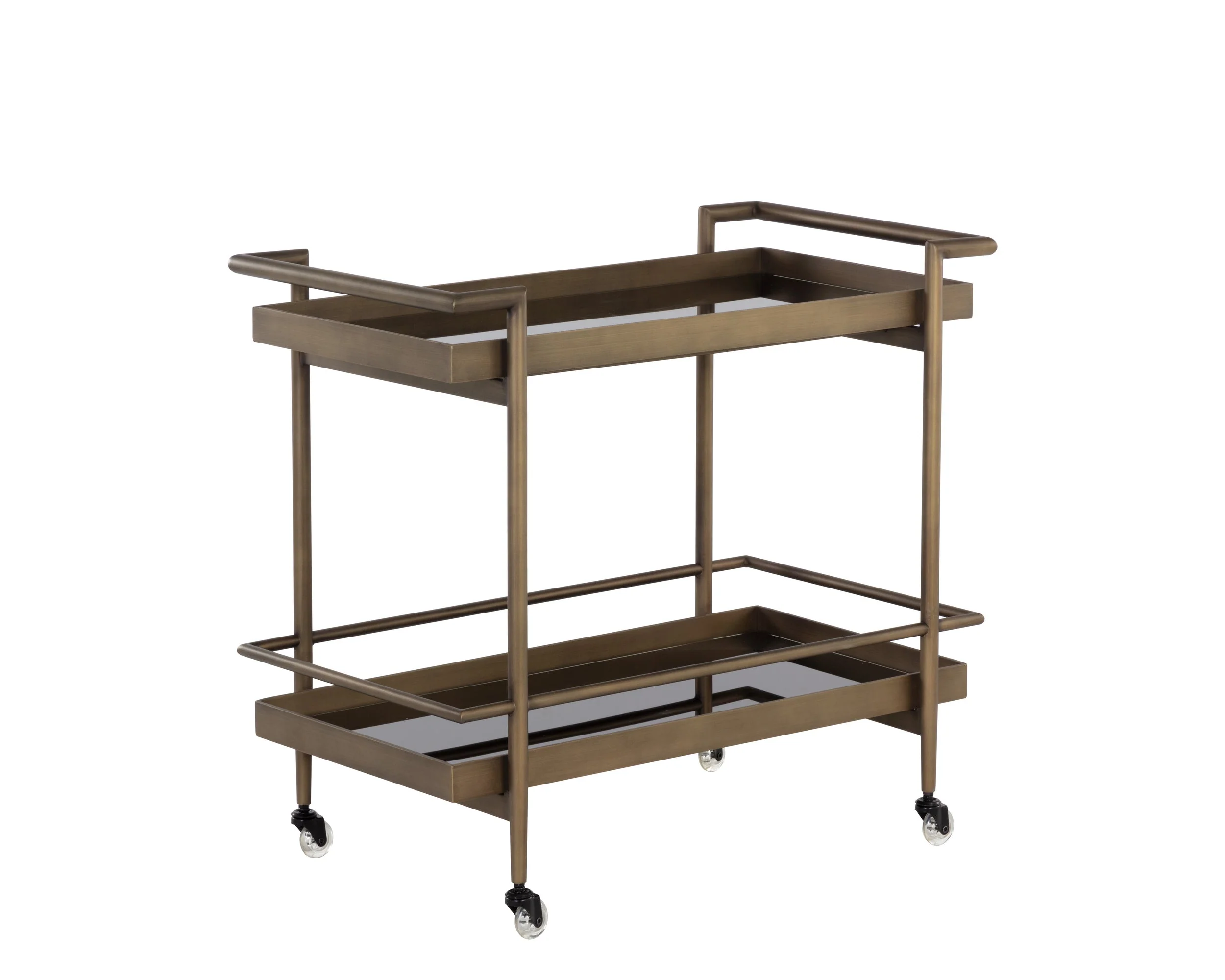 Livingston Bar Cart - Antique Brass - Image 2