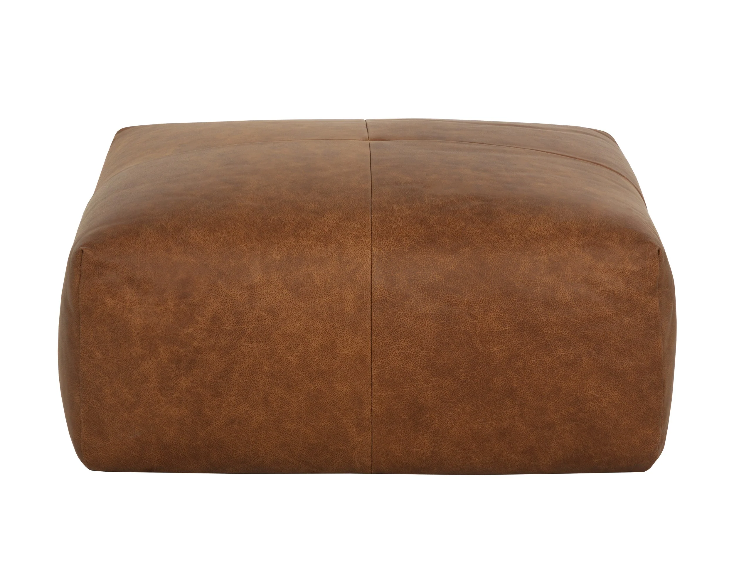 Elio Ottoman - Cognac Leather - Image 2