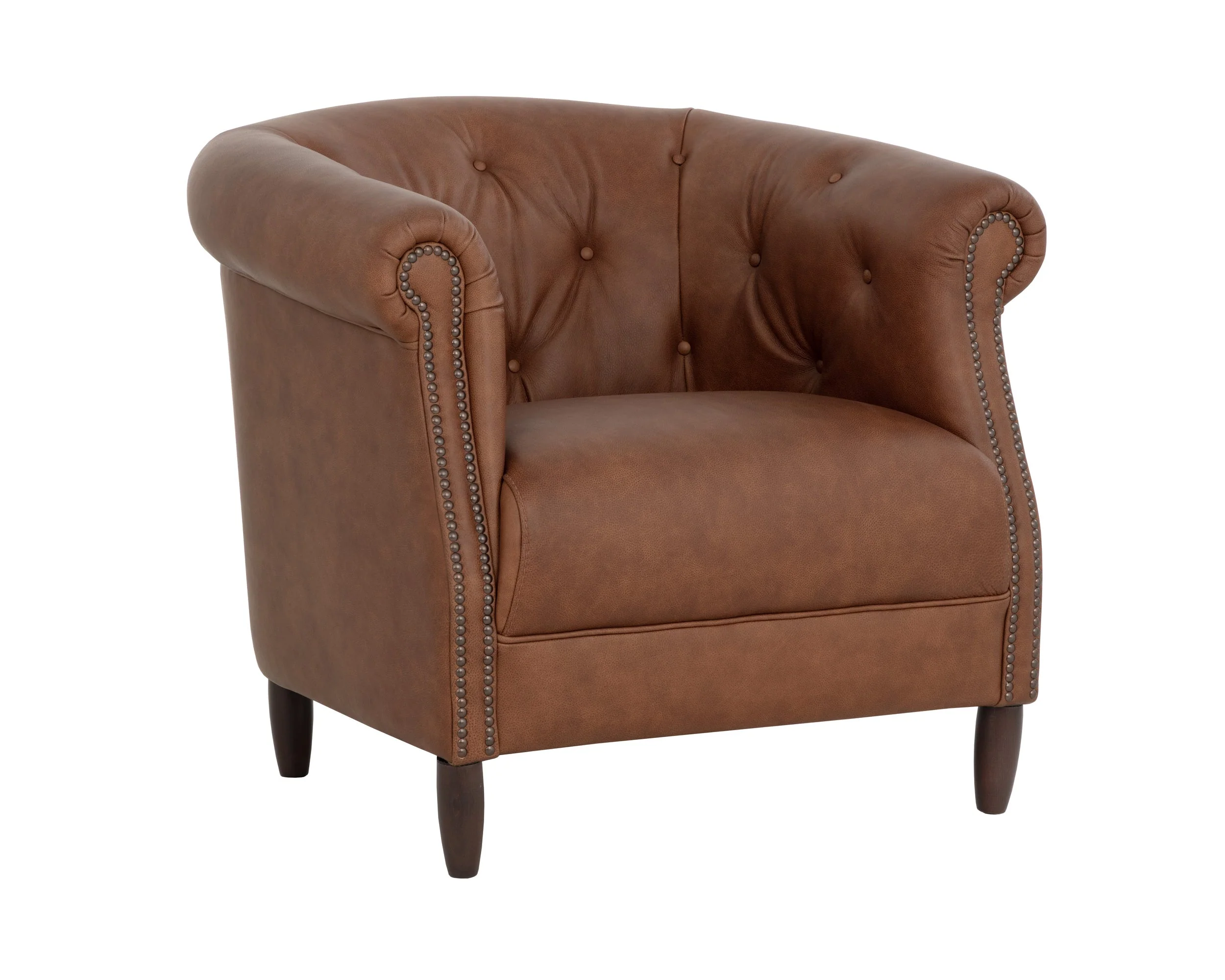 Marjorie Lounge Chair – Cognac Leather