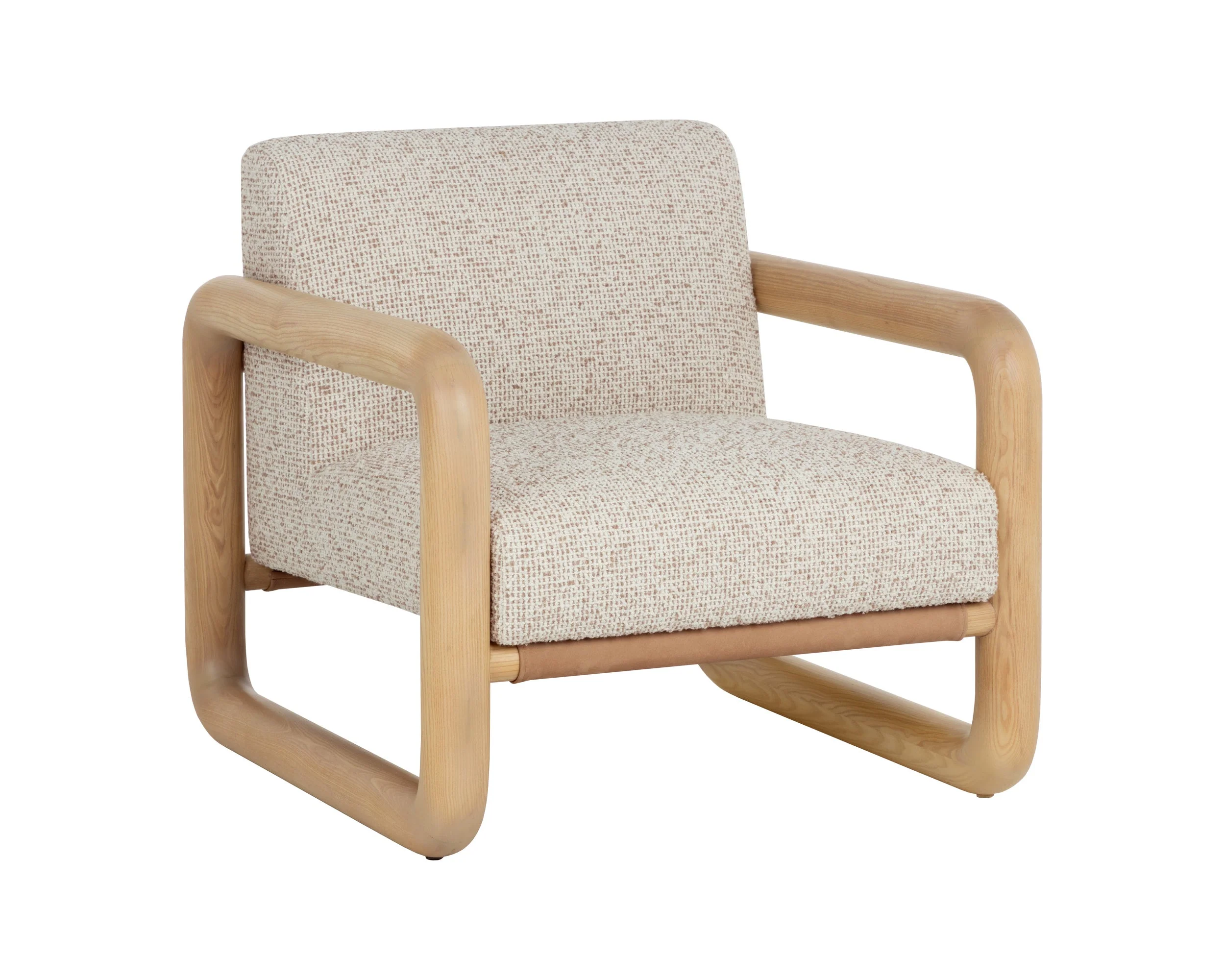 Nubo Lounge Chair – Noah Ecru / Nubuck Tan Leather