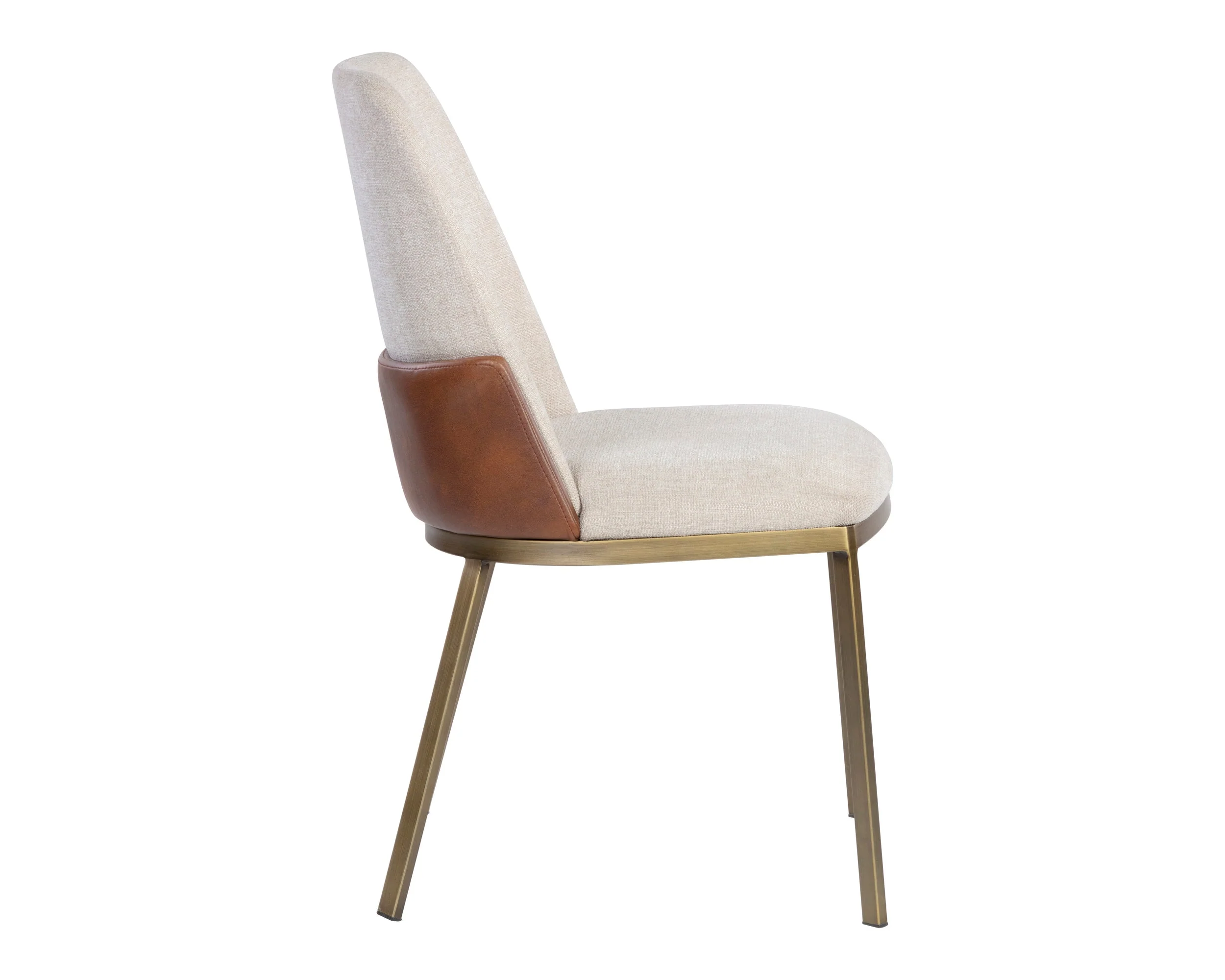 Marie Dining Chair - Belfast Oatmeal / Bravo Cognac - Image 2