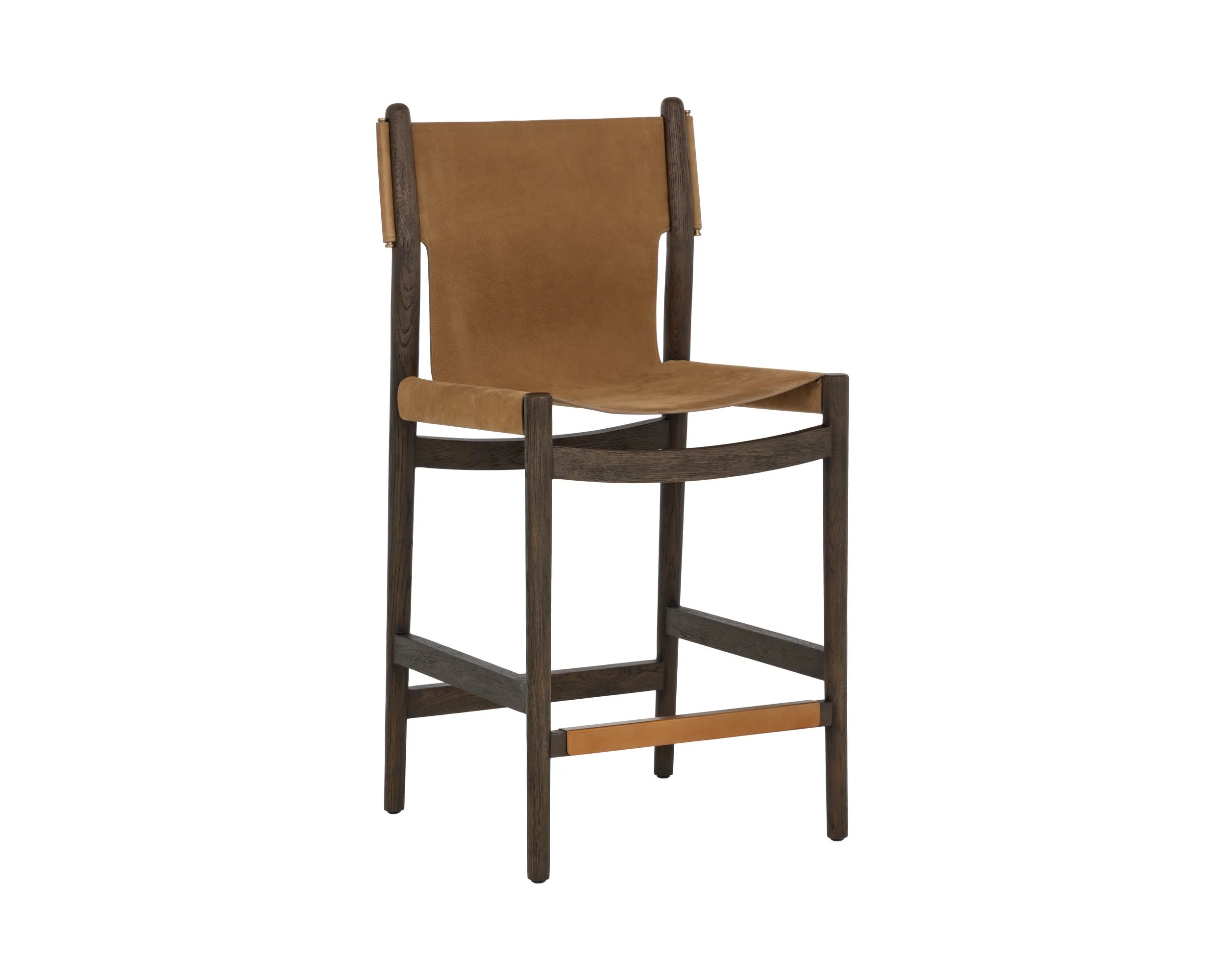 Argus Counter Stool – Nubuck Caramel Leather