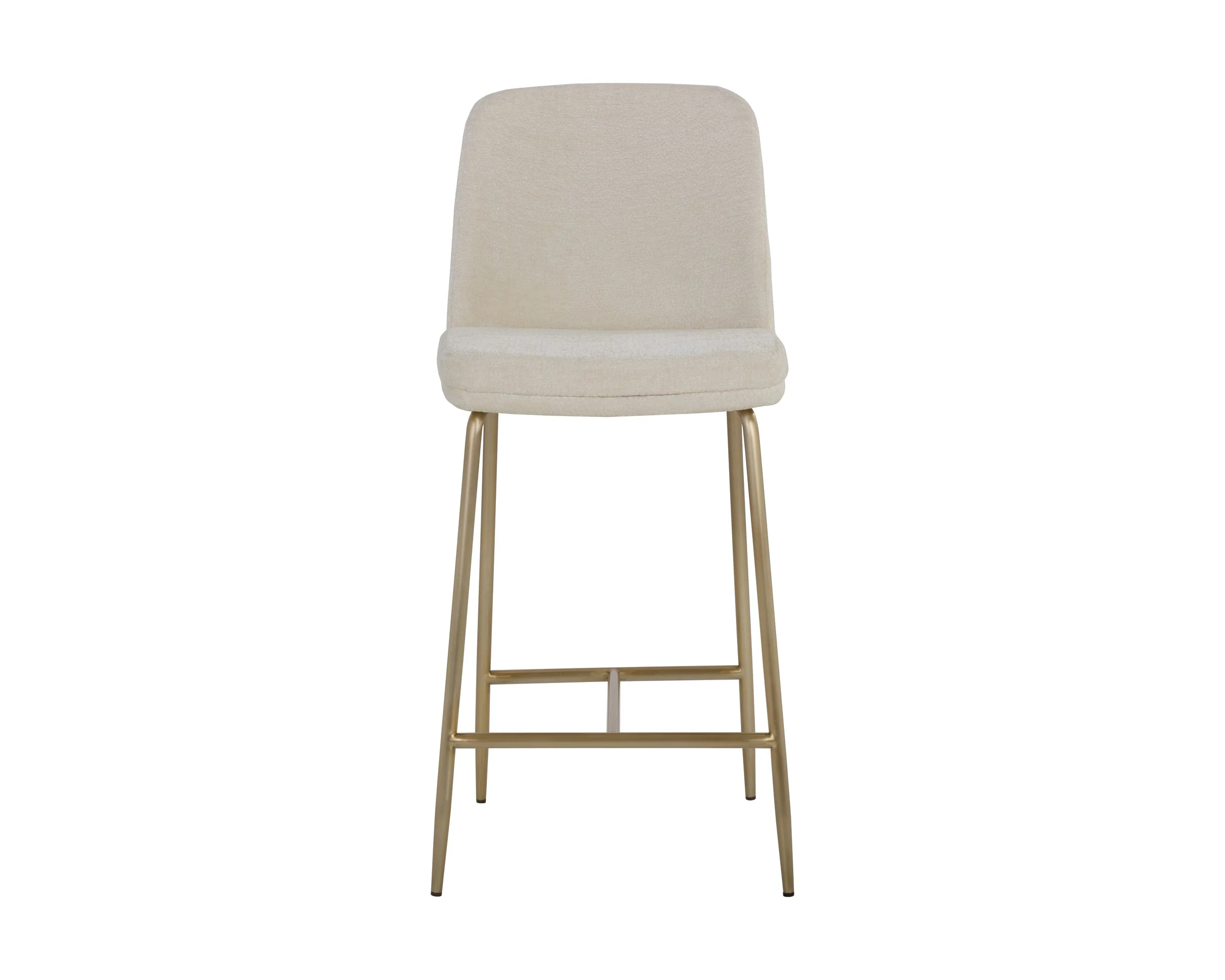 Zeke Counter Stool - Antique Brass - Bergen Ivory - Image 2