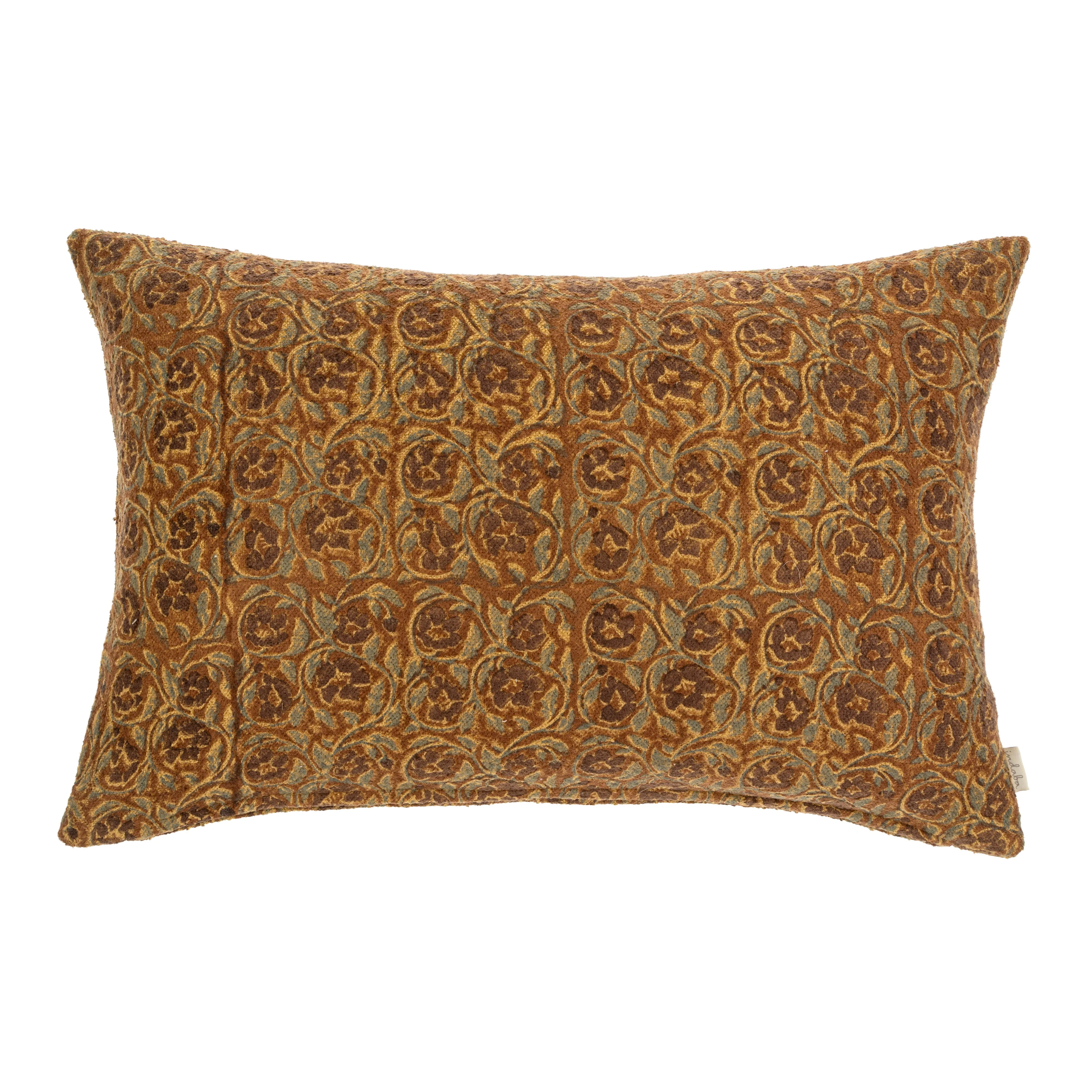 Mayur Block Print Boucle Pillow - Image 1