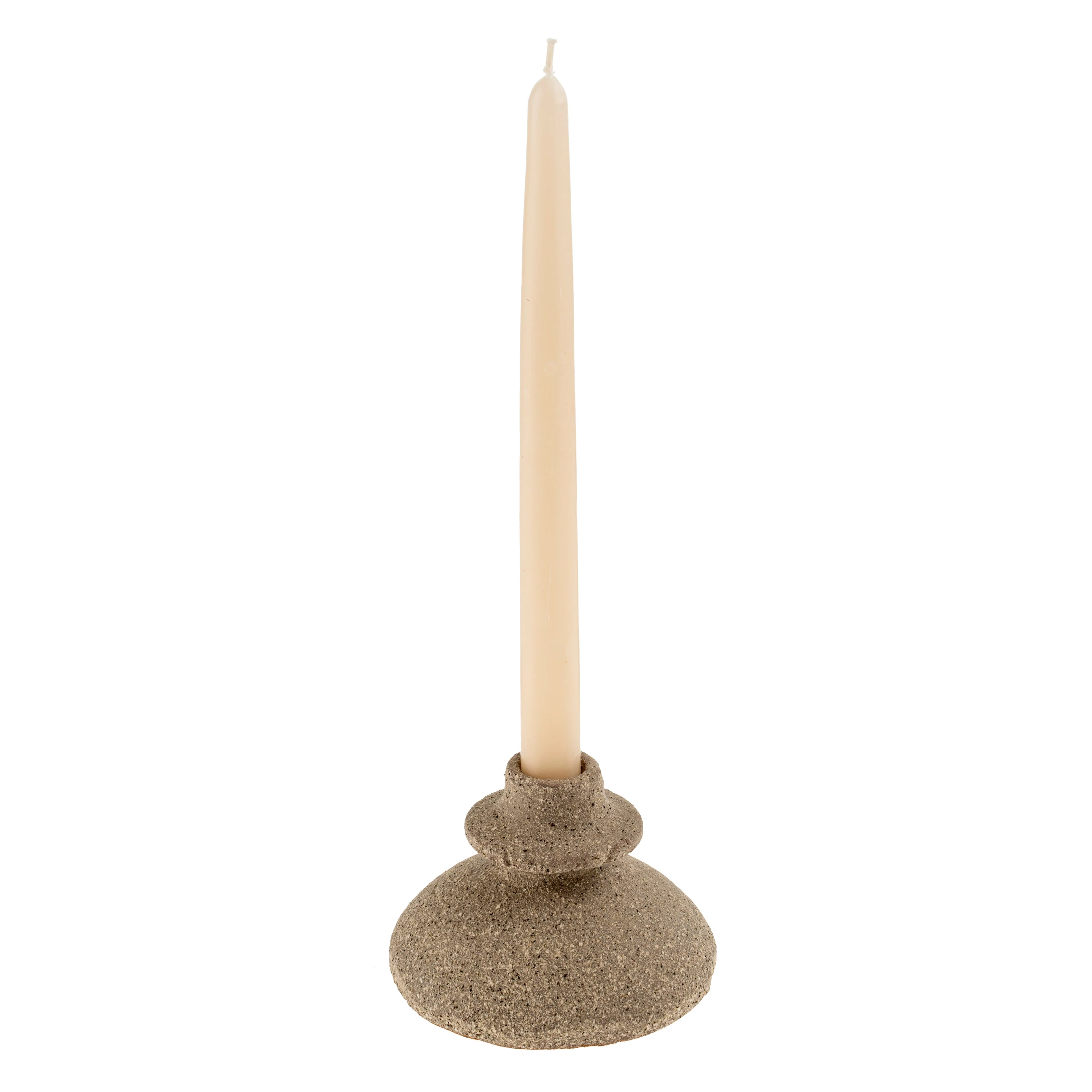 Arta Terracotta Candle Holder, Sand - Image 1