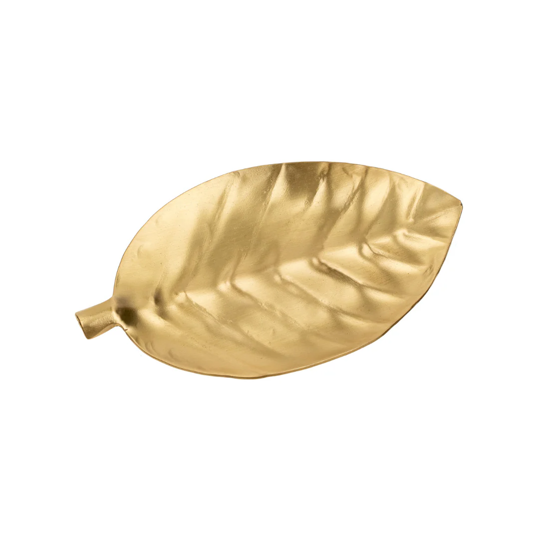 Calathea Leaf Brass Trinket Dish - Image 2