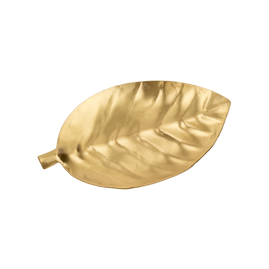 Calathea Leaf Brass Trinket Dish - Image 3