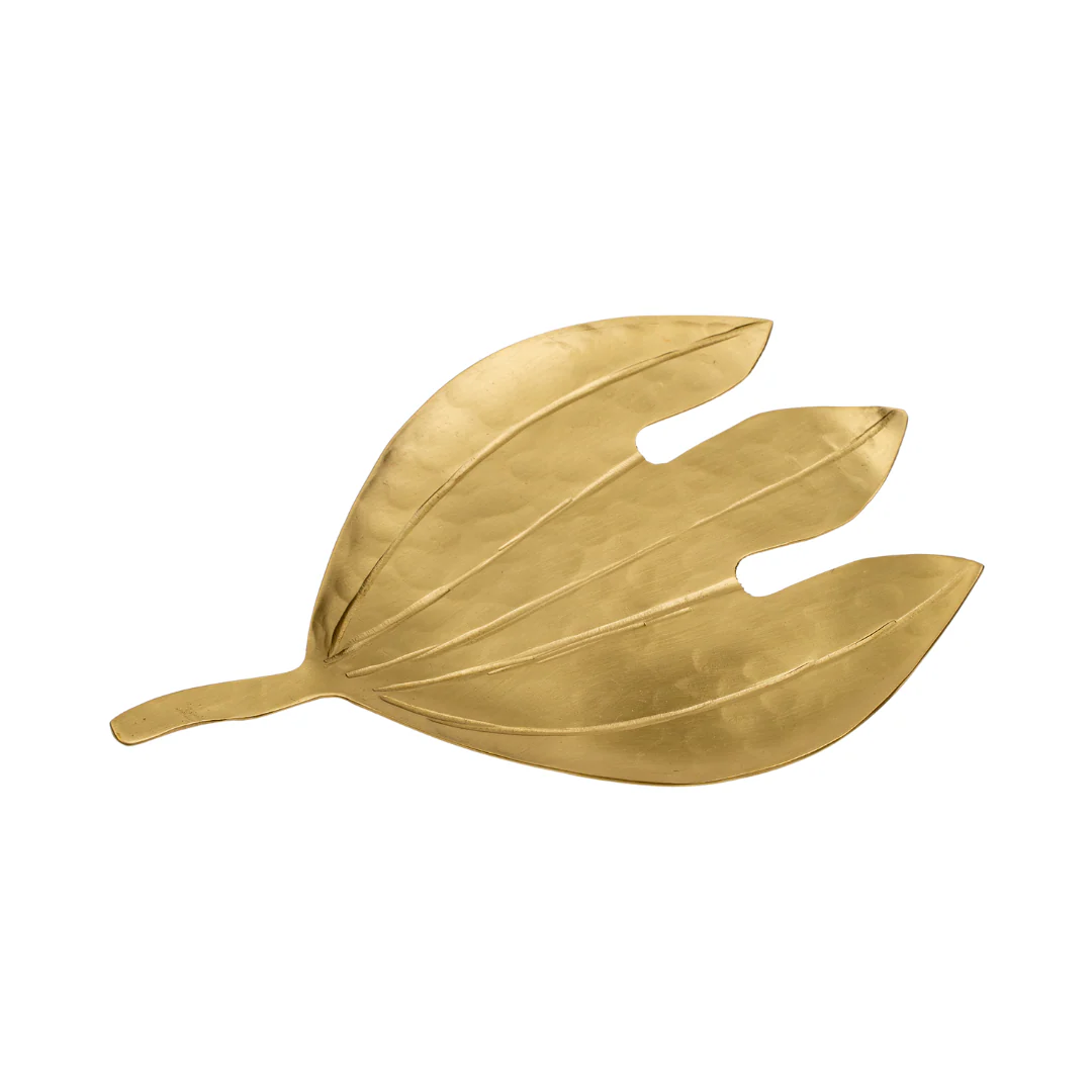 Monstera Leaf Brass Trinket Dish - Image 2