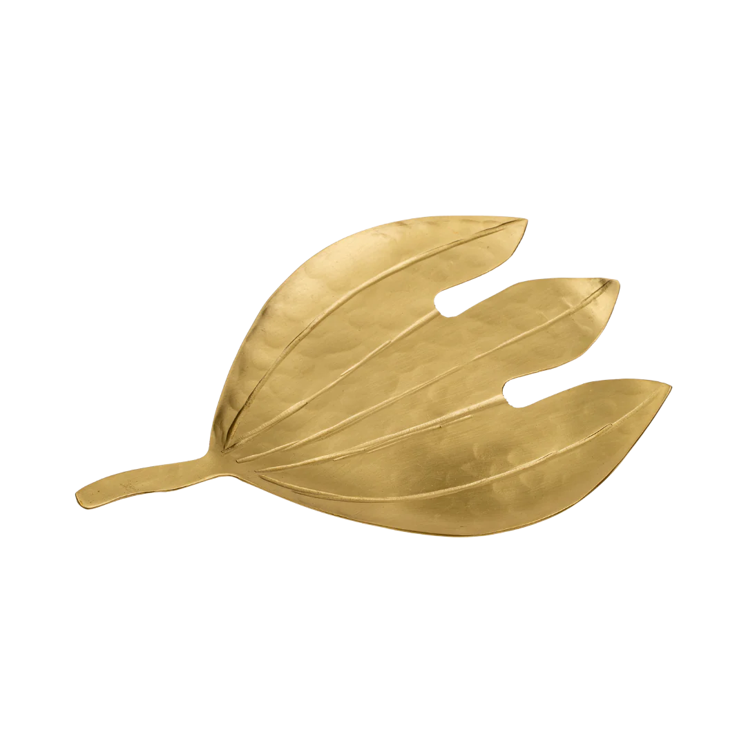 Monstera Leaf Brass Trinket Dish - Image 3