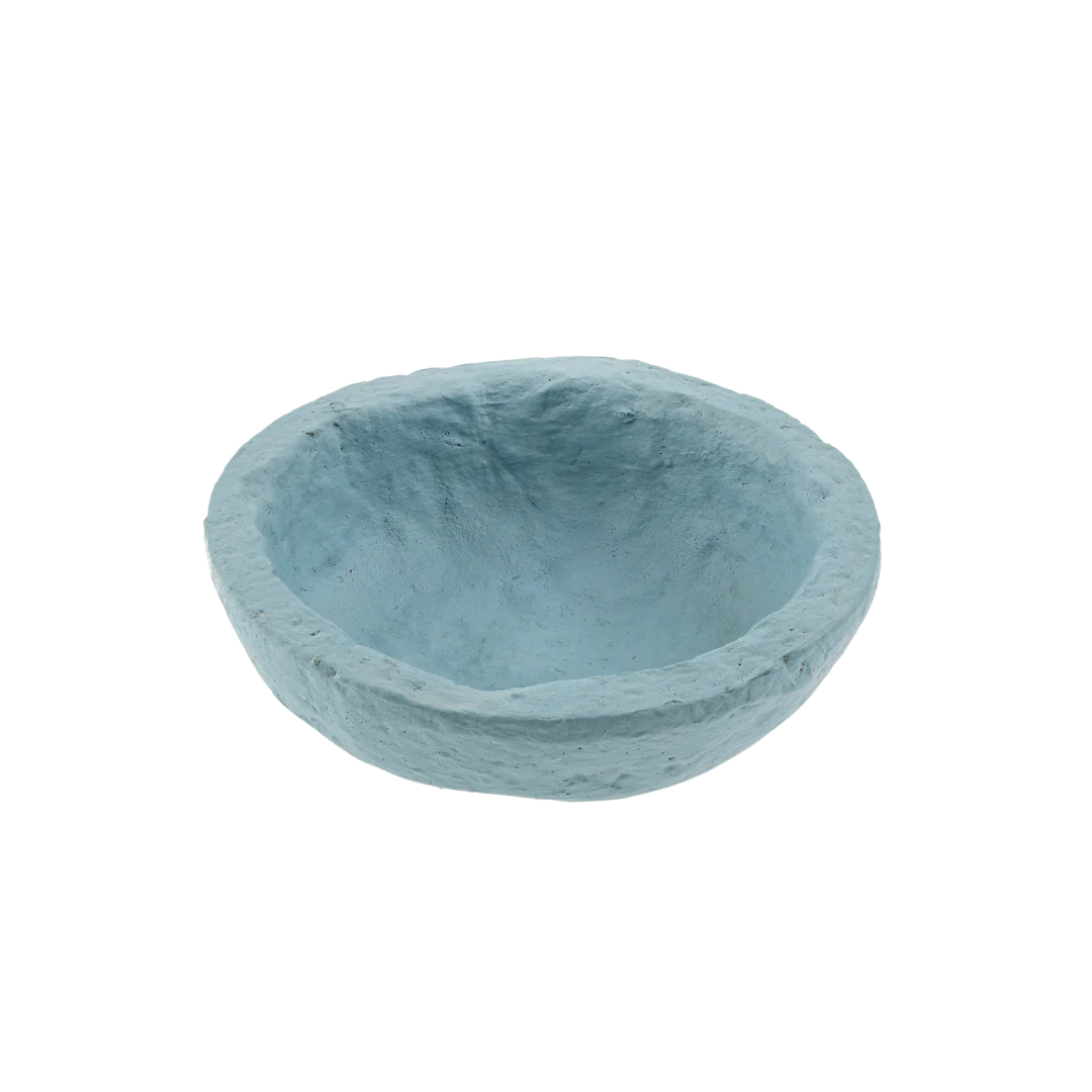 Paper Mache Mini Bowl, Blue - Image 2