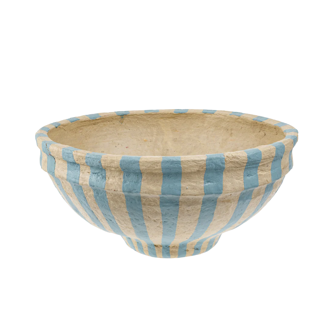 Painted Paper Mache Bowl L - Image 2