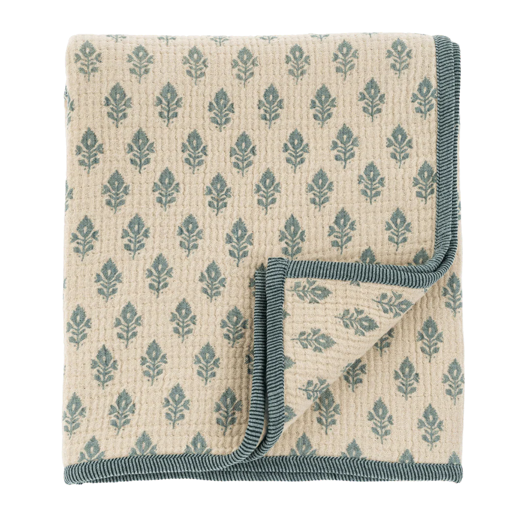 Avery Crib Blanket, Blue