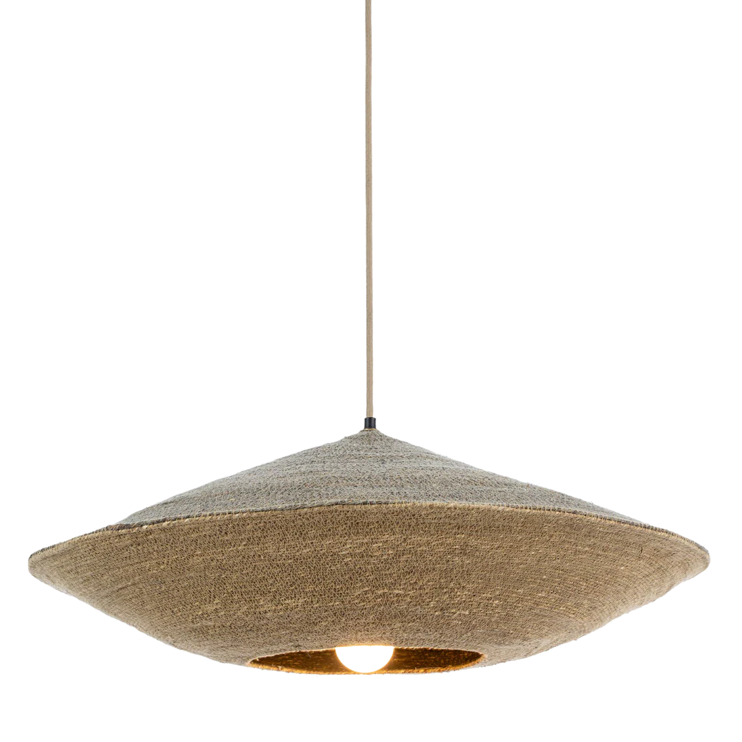 Nest Pendant L, Green/Natural