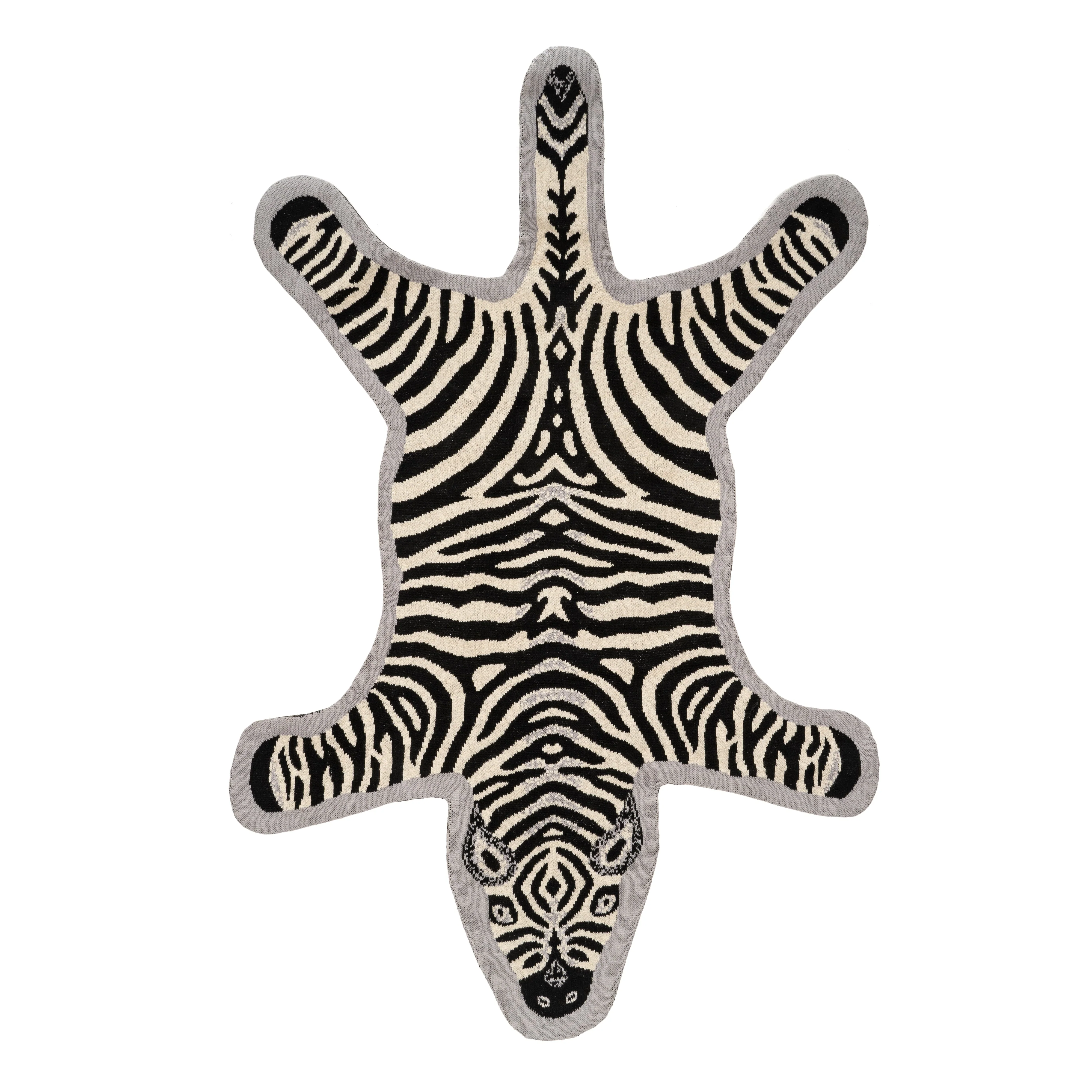 Zebra Knit Rug - Image 1