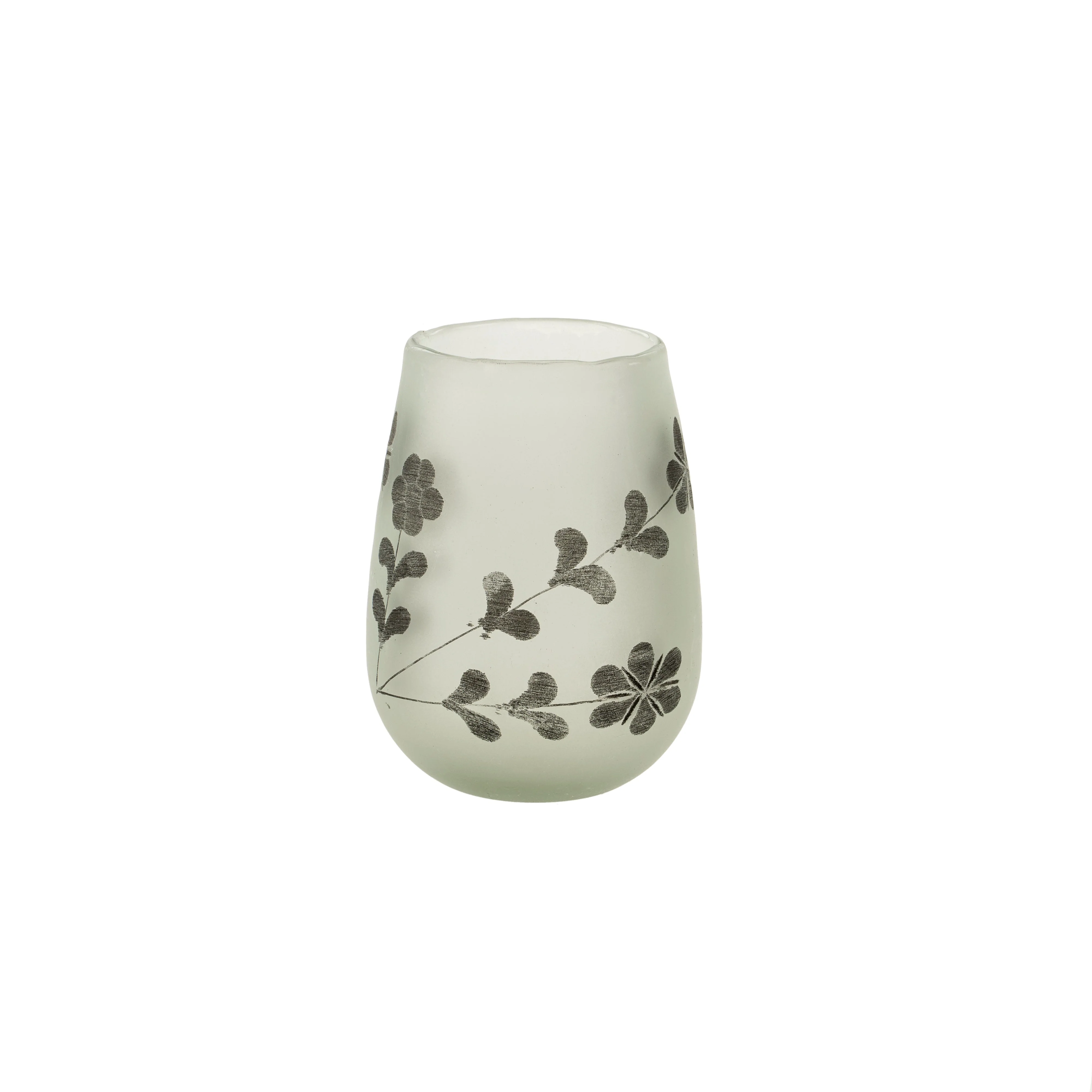 Rosalie Etched Vase S, Black - Image 1