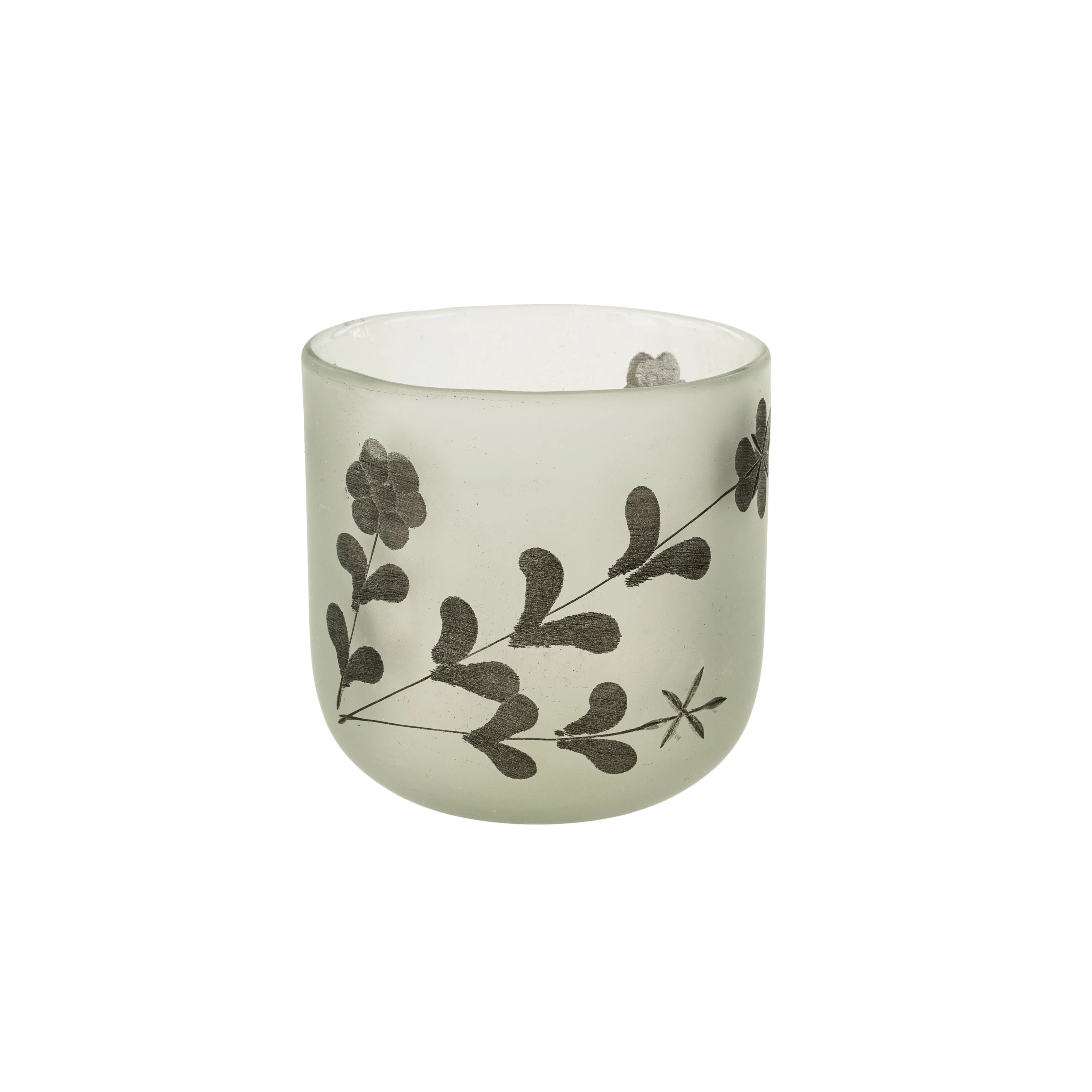 Rosalie Etched Vase L, Black - Image 1
