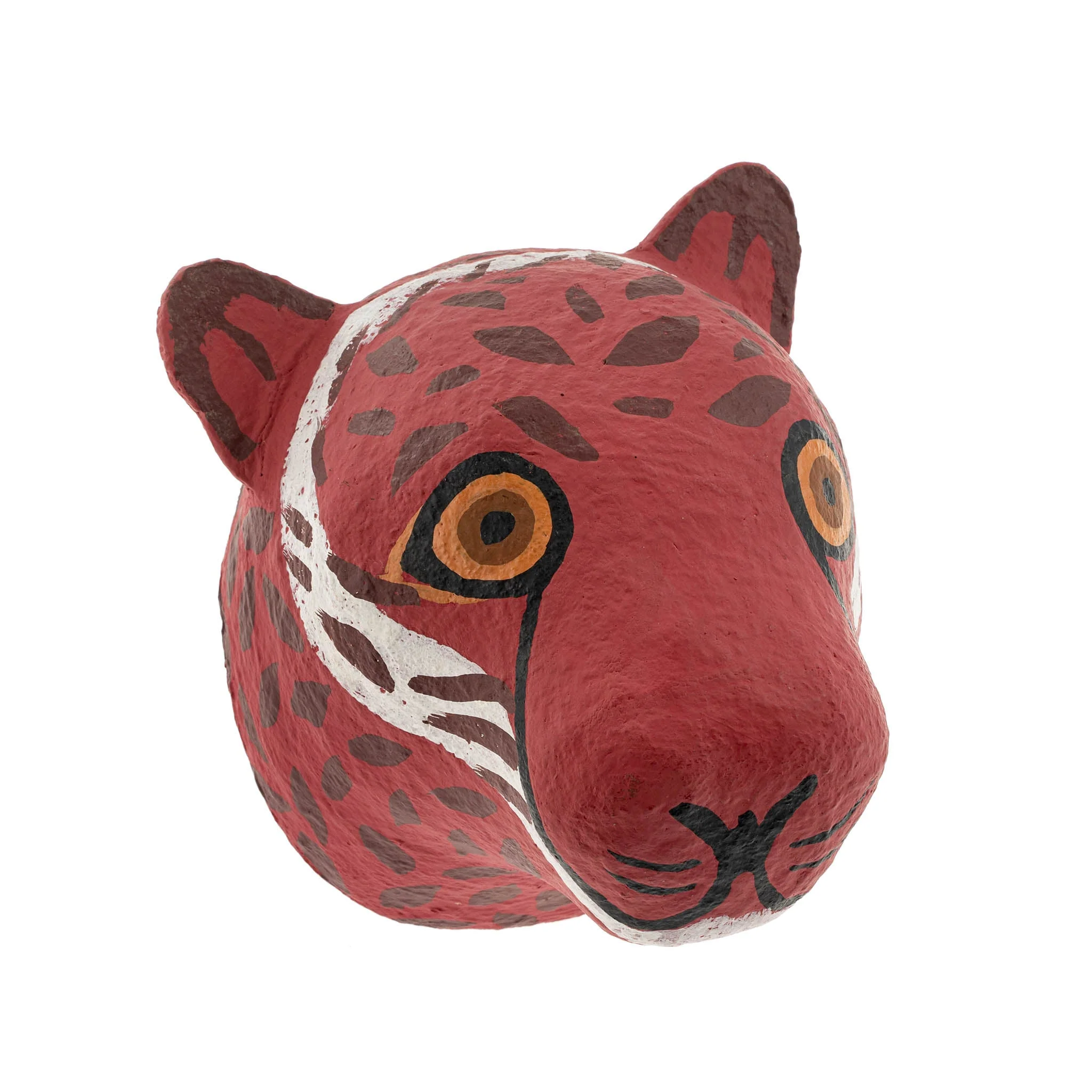 Cotton Mache Wall Trophy, Pink Leopard - Image 1