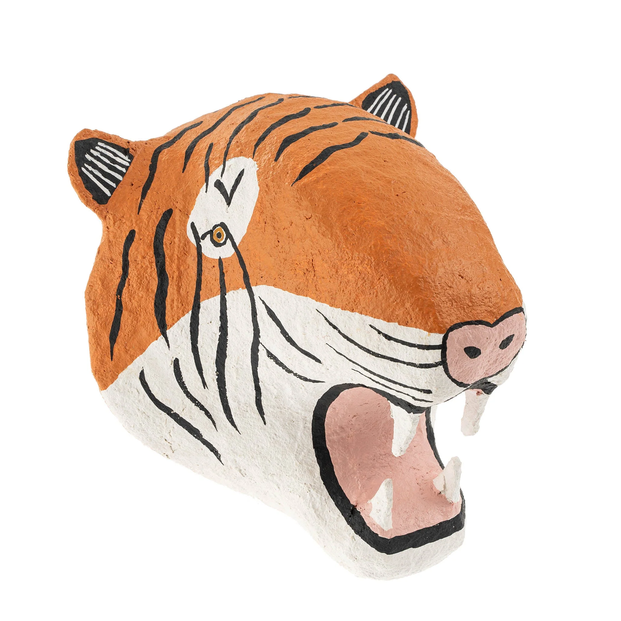 Cotton Mache Wall Trophy, Tiger - Image 1