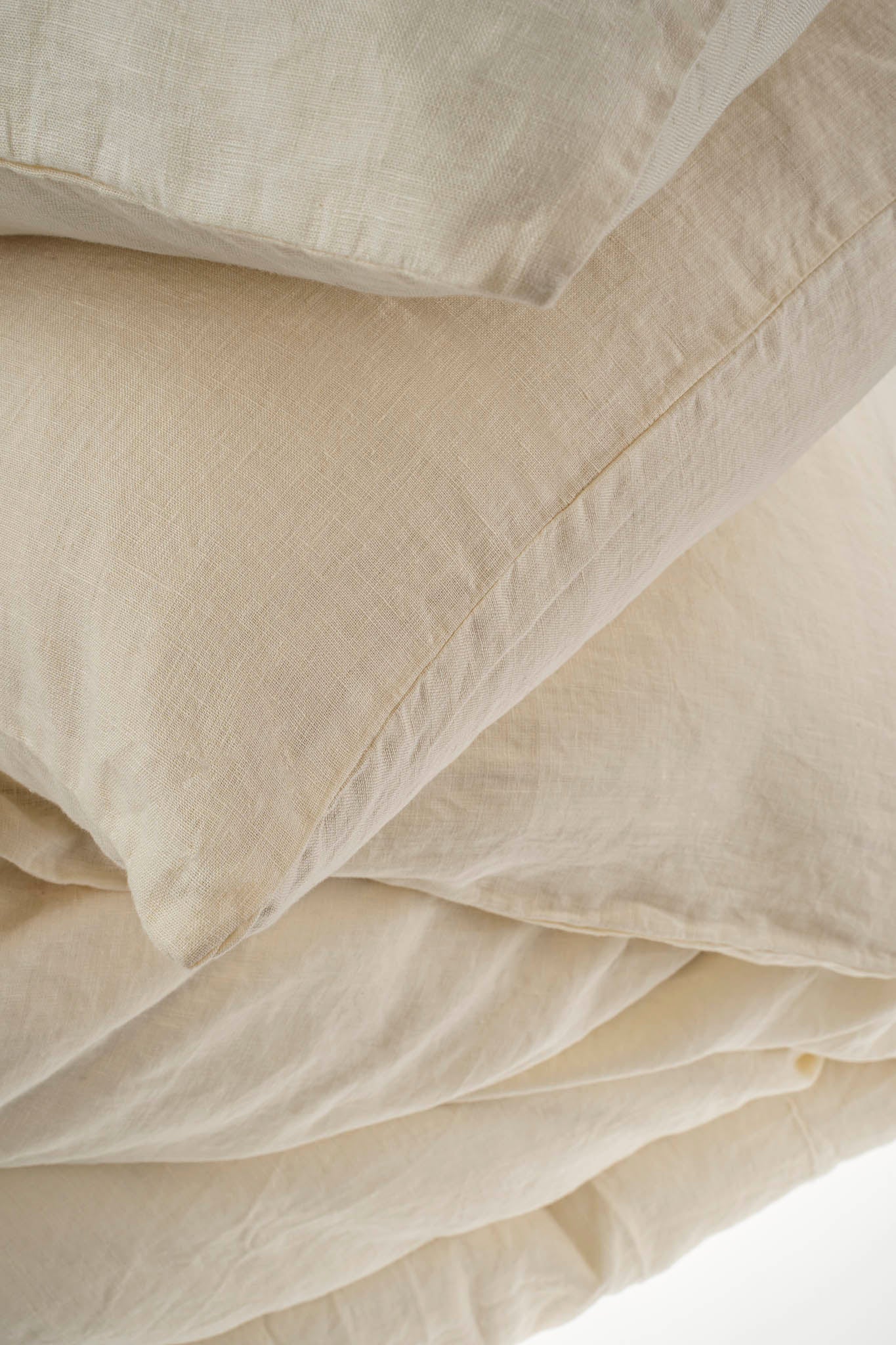 Reverie Linen Queen Duvet Set Ivory - Image 2