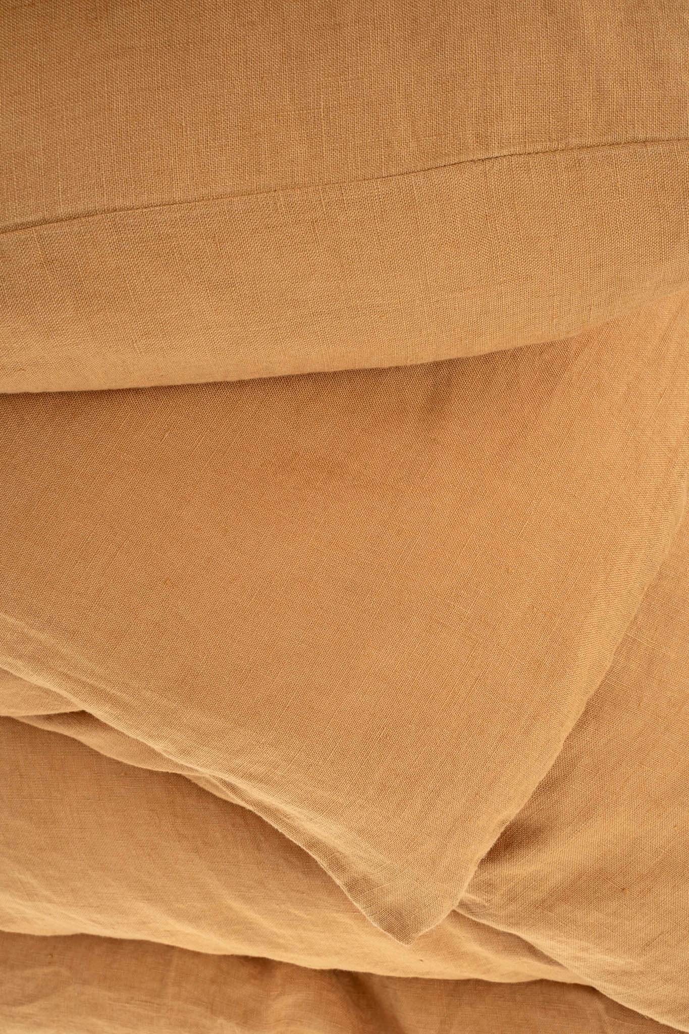 Reverie Linen Queen Duvet Set Curry - Image 2