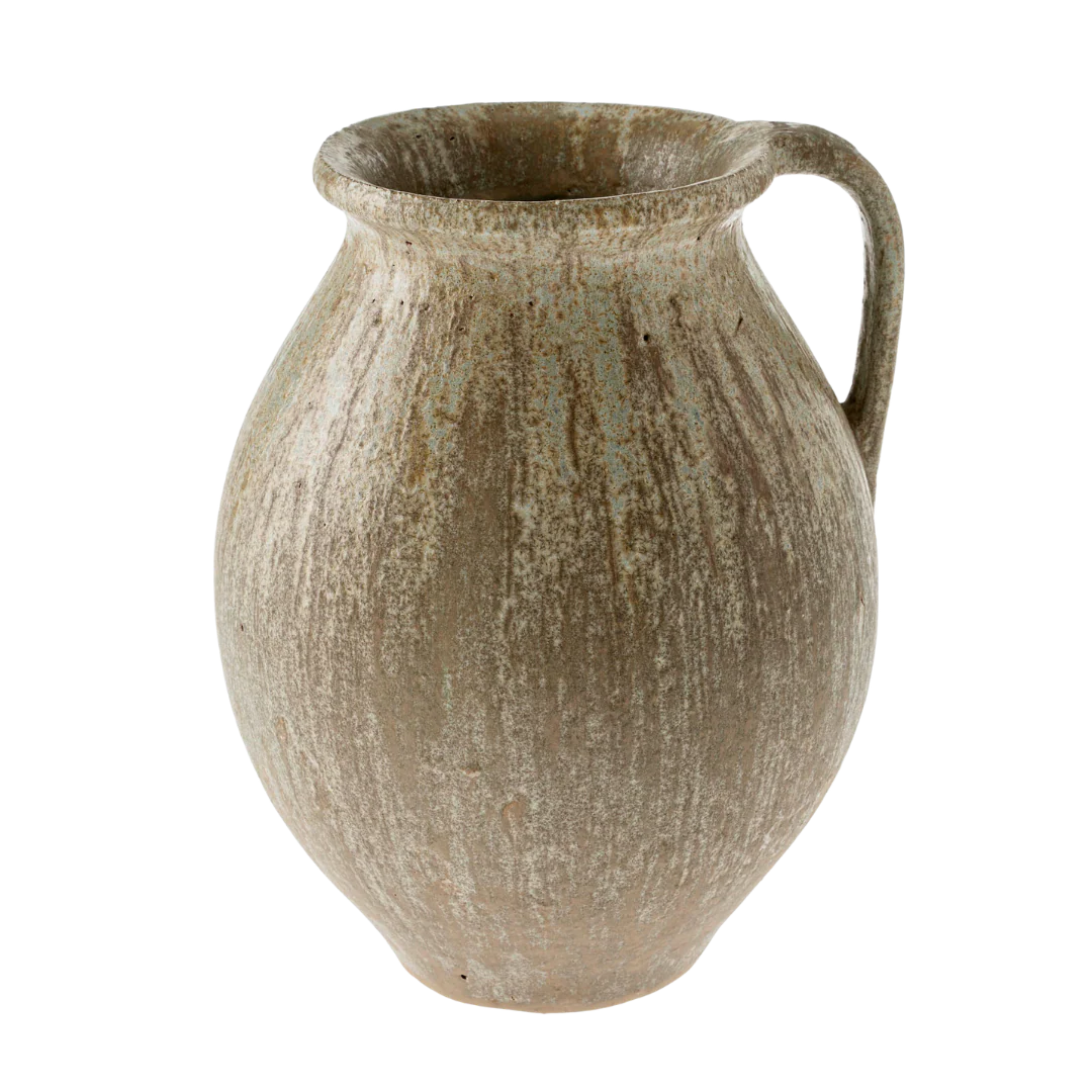 Rhodes Pitcher Vase L, Reactive Brown - Image 1