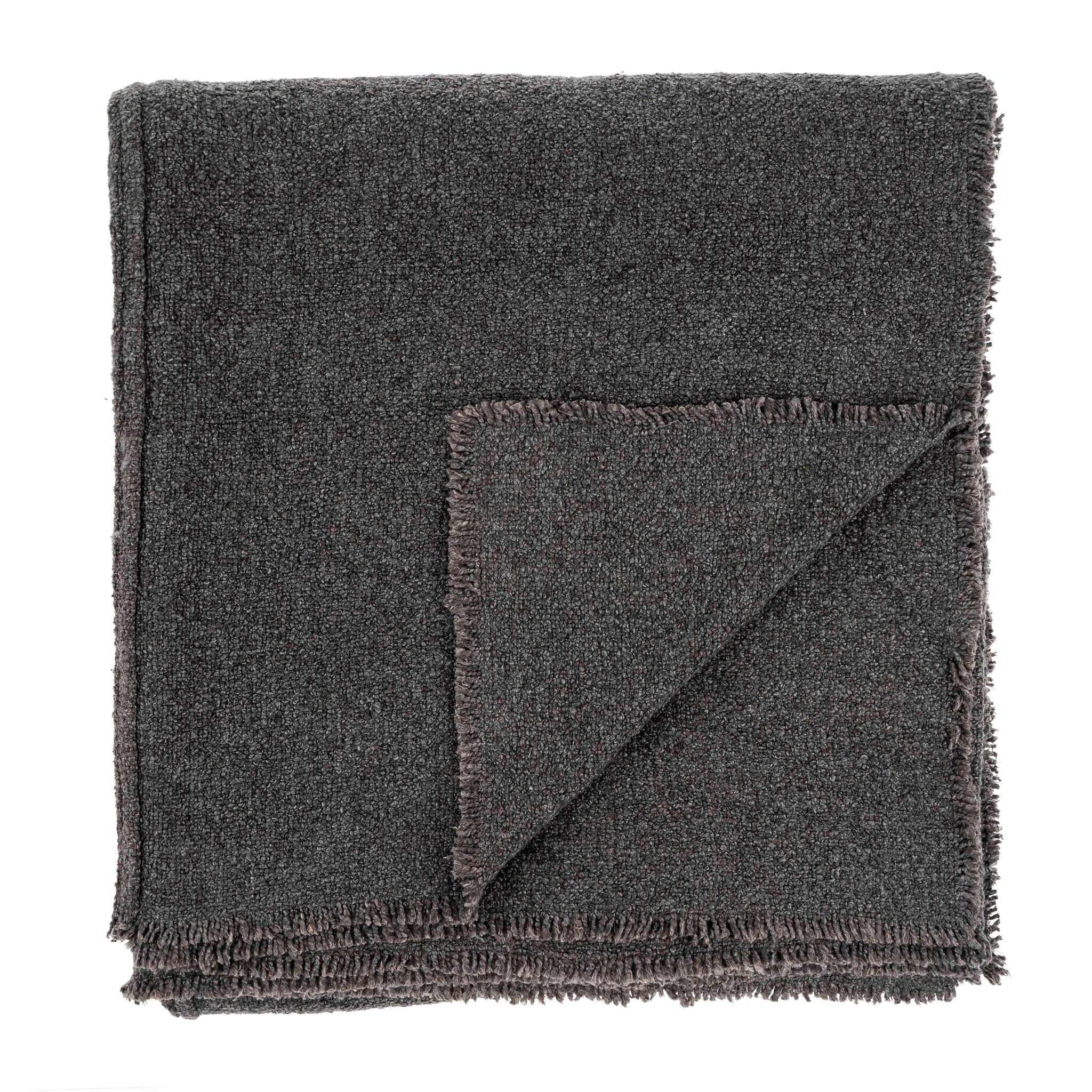 Boucle Fringe Bed Blanket - Image 1