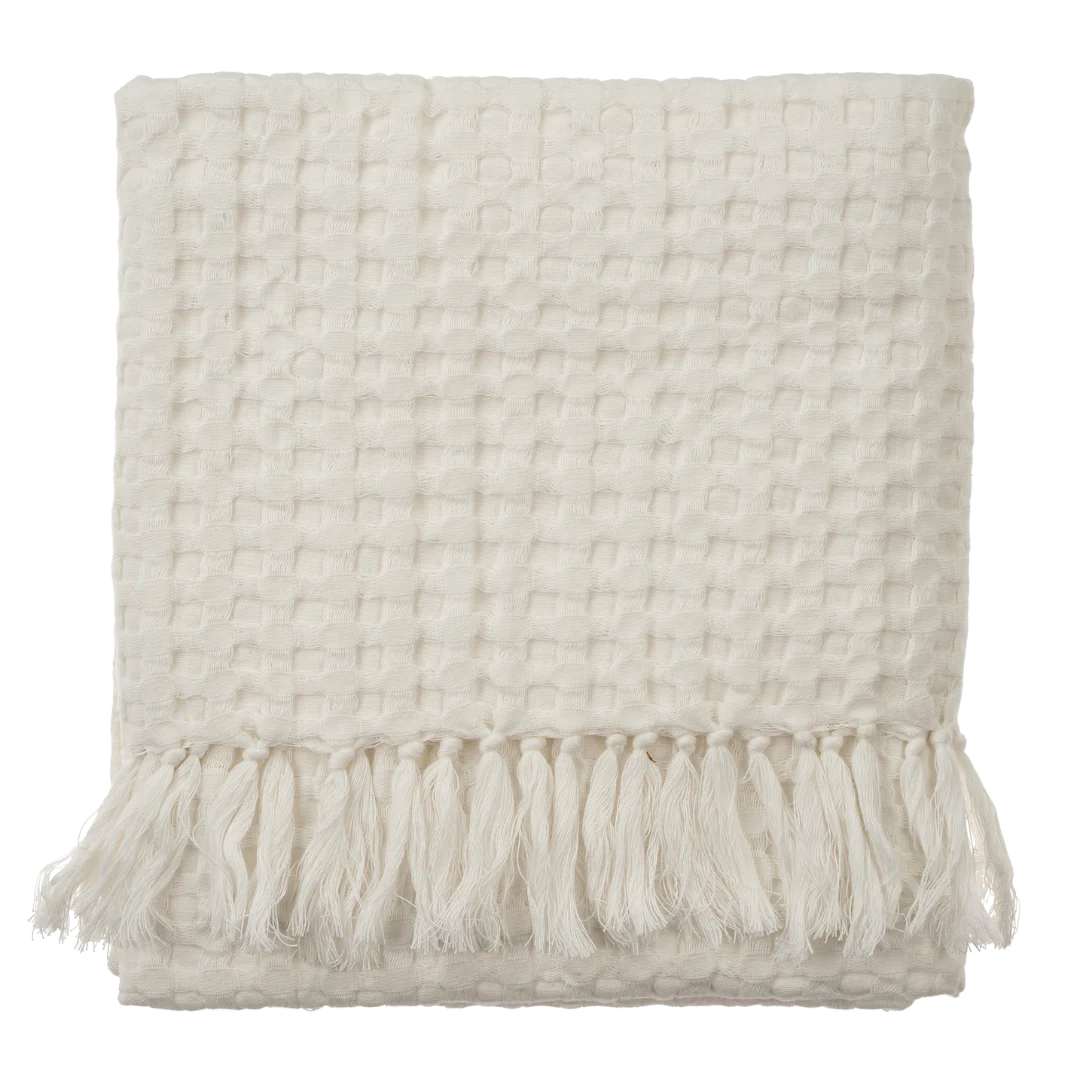 Honeycomb Bath Towel, Off White