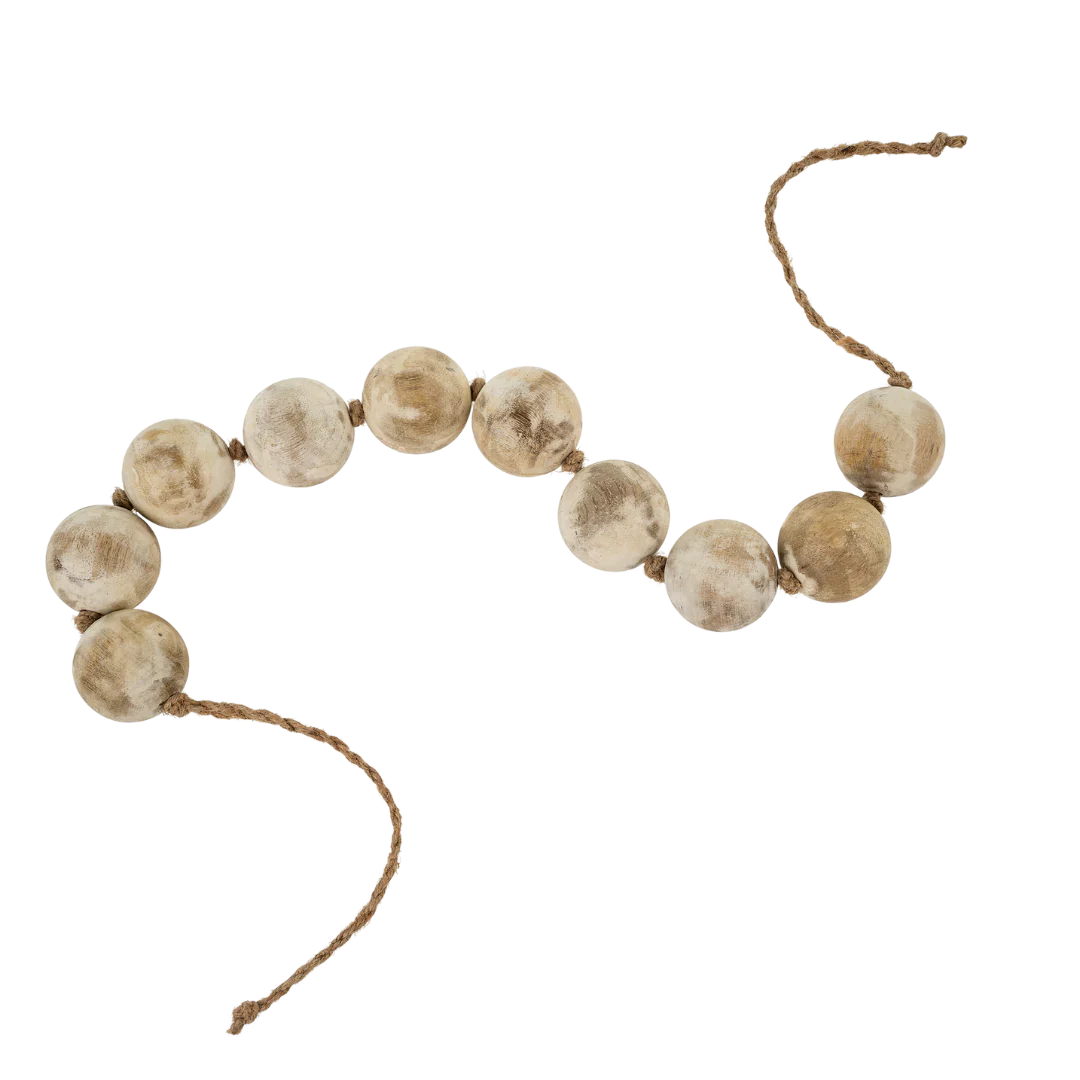 Wooden Bead Garland White - Image 2