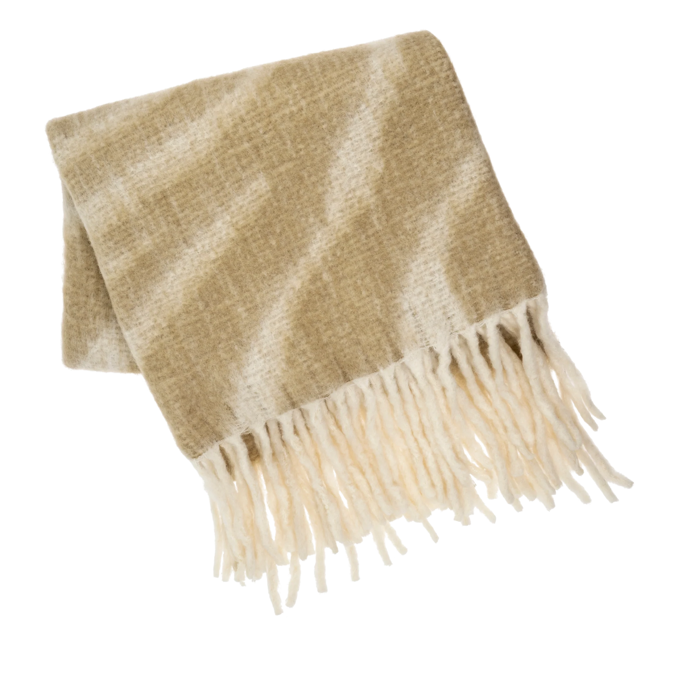 Bergen Wool Blend Throw, Pampas - Image 1