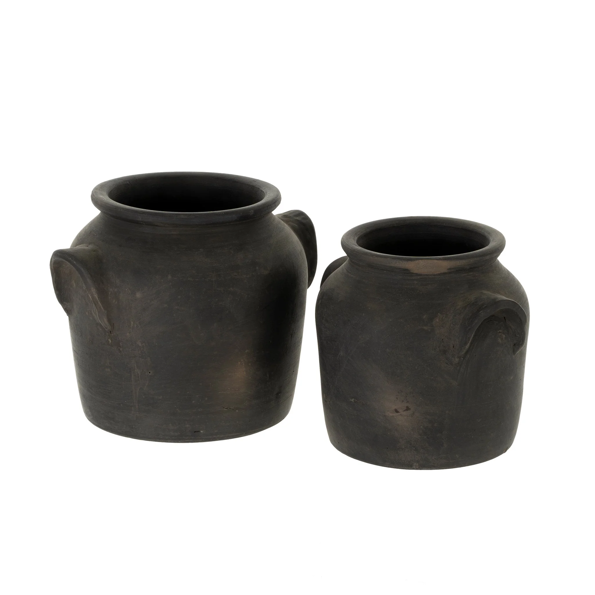 Metope Burnt Terracotta Urn