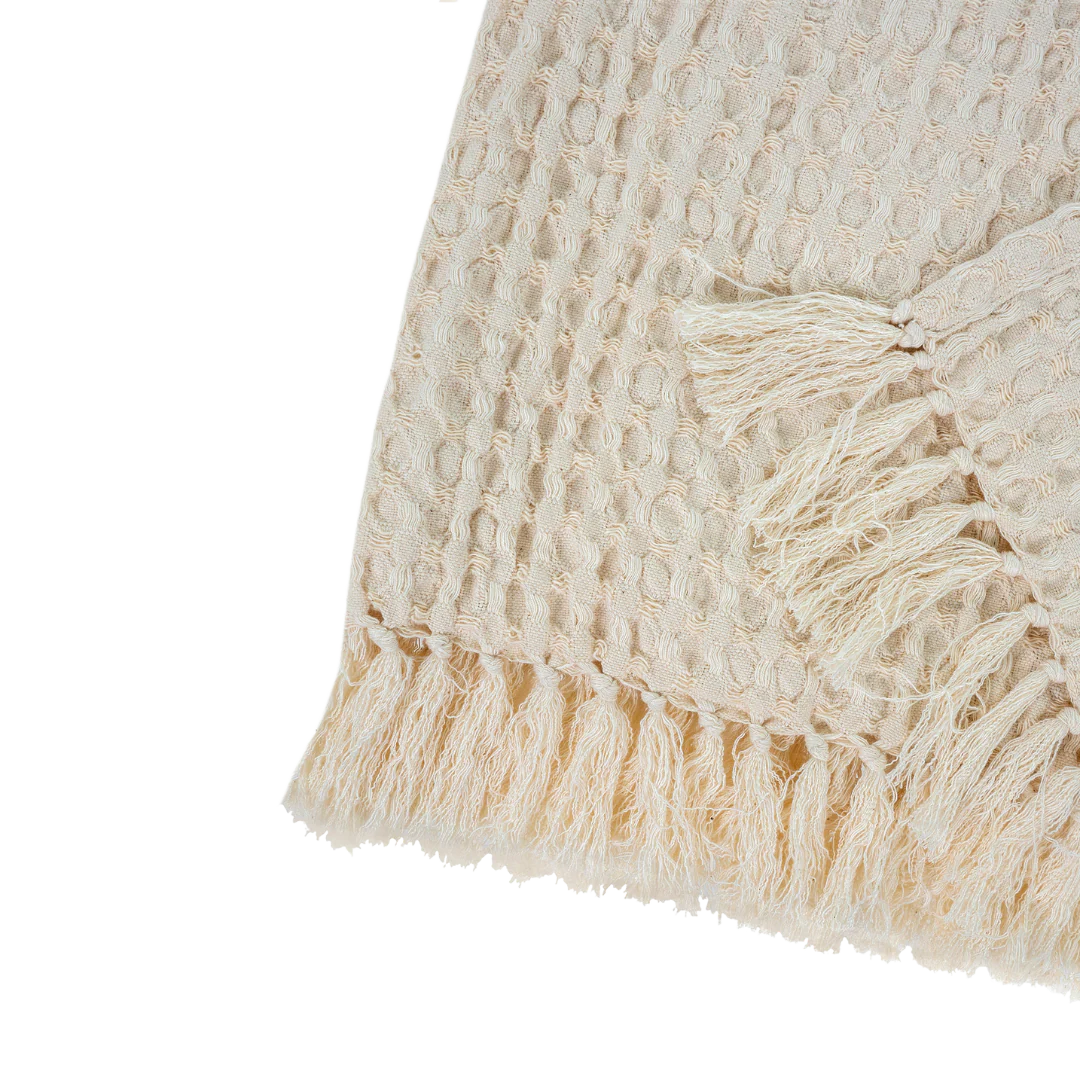 Waffle Bath Towel, Natural - Image 3