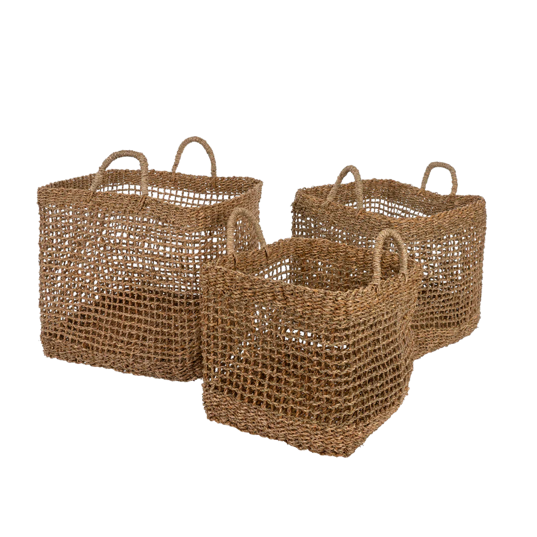 Costa Woven Square Baskets S/3 - Image 2