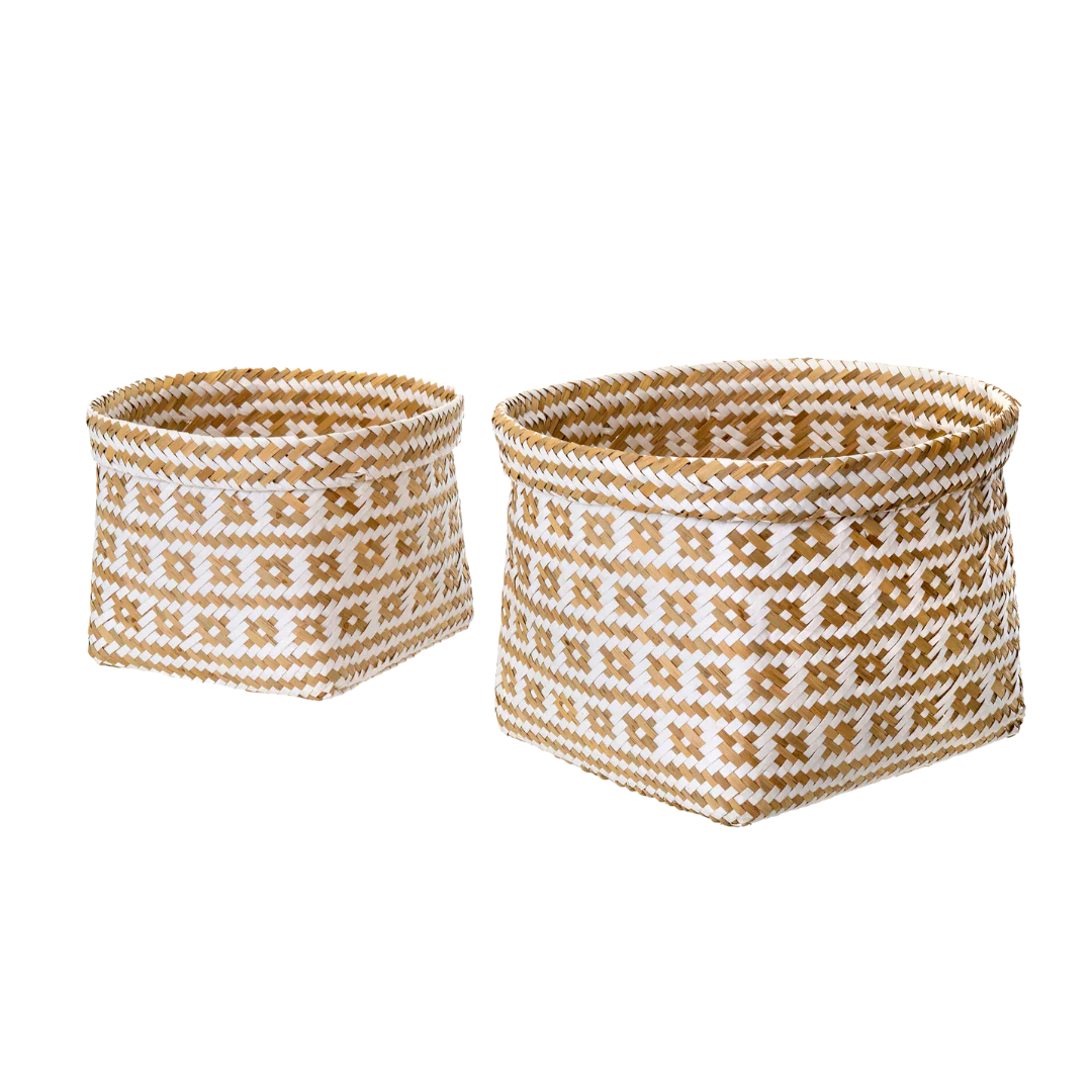 Cleo Baskets S/2, White - Image 2