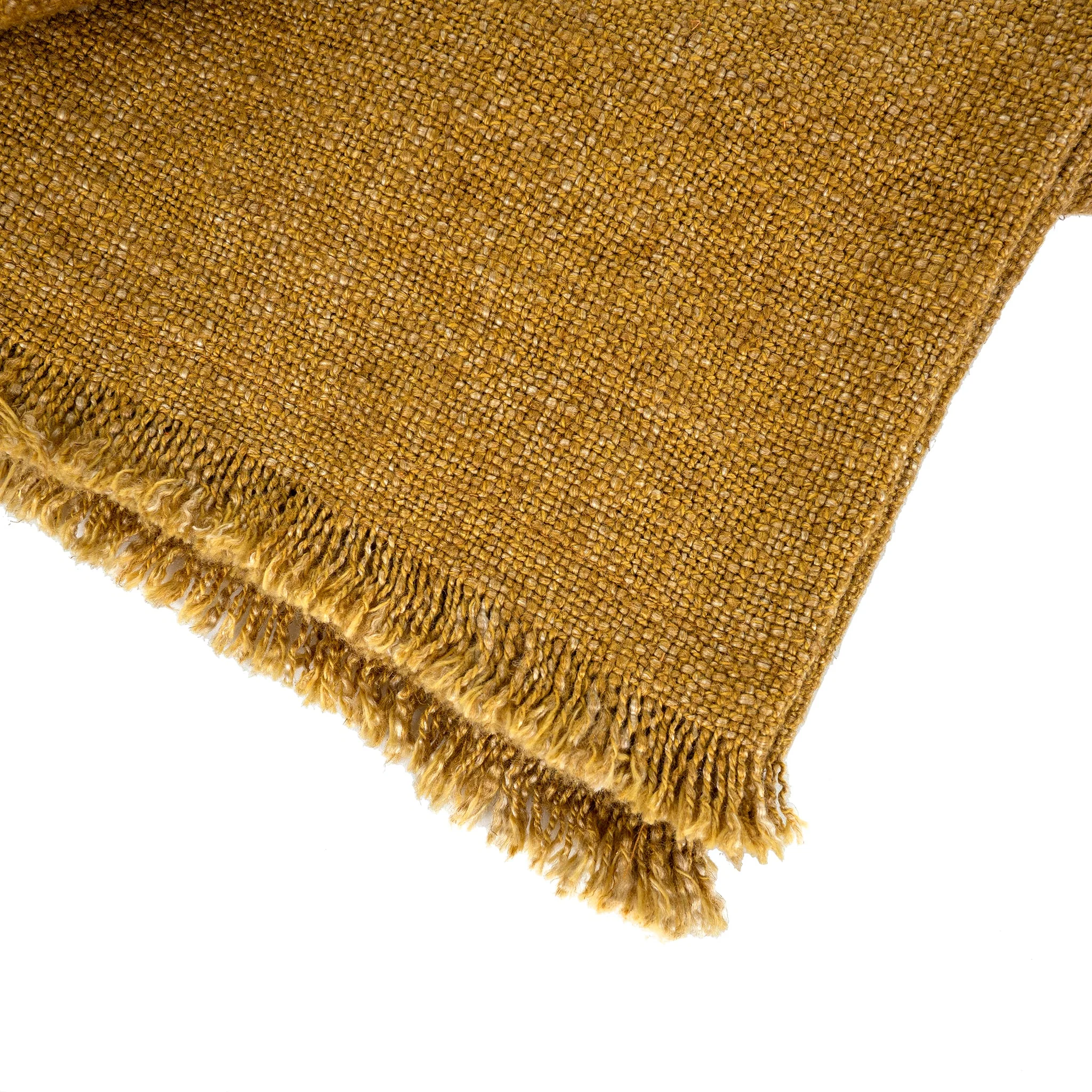 Selena Linen End of Bed Blanket, Ochre - Image 2