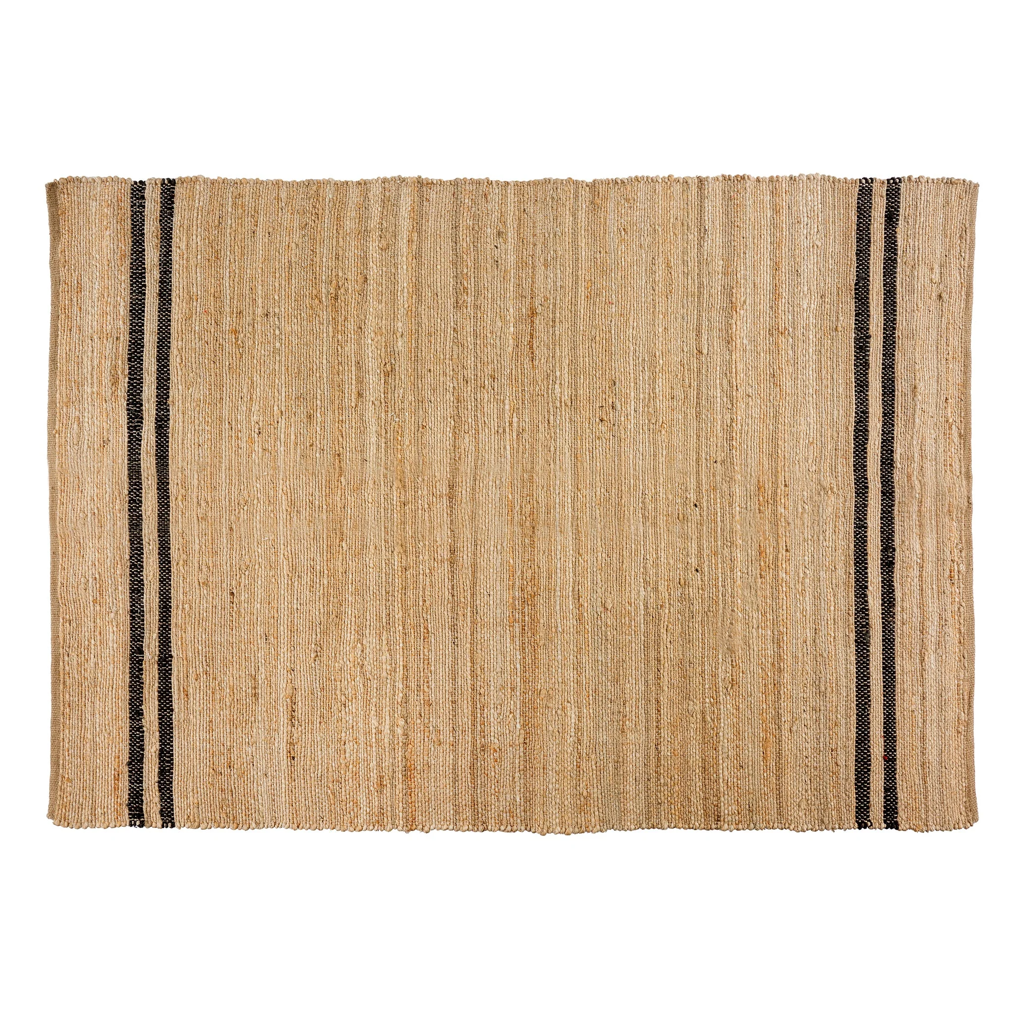 Coastal Stripe Rug, Black - 4x6 - Image 1