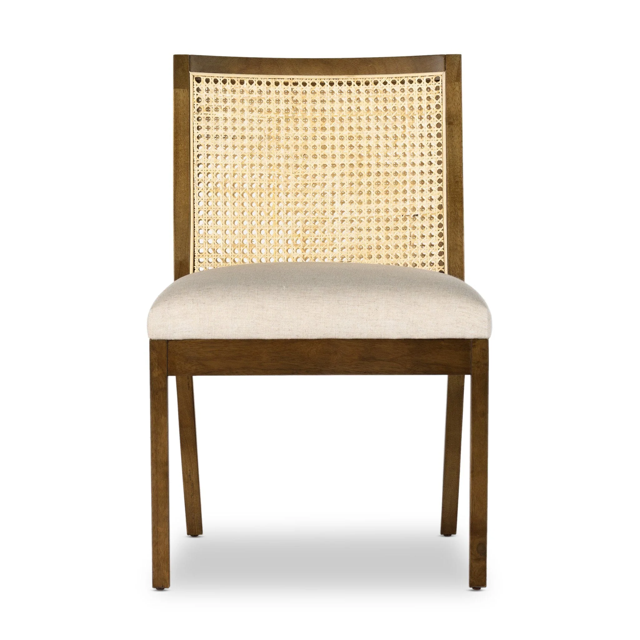 Antonia Cane Armless Dining Chair – Savile Flax | Toasted Parawood