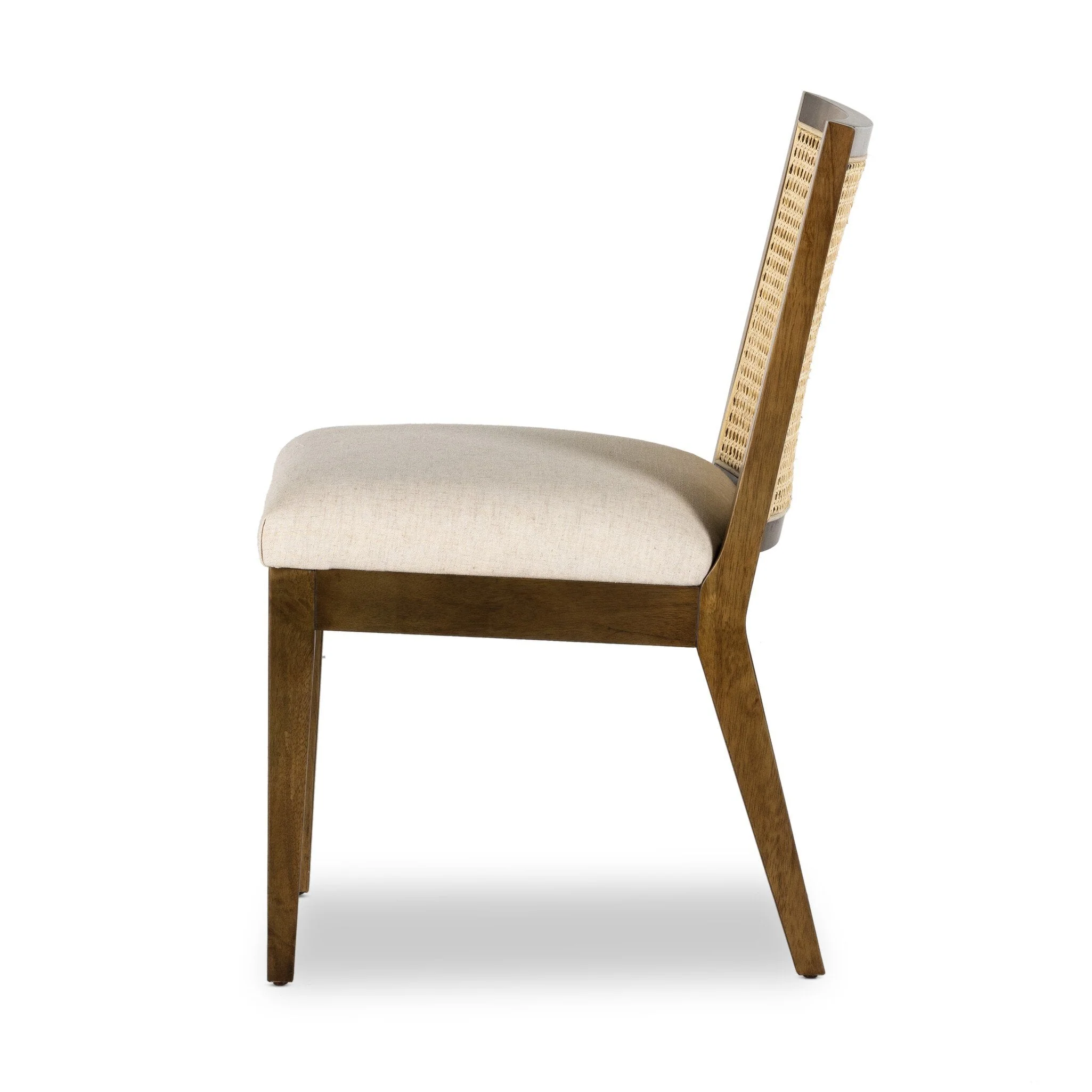 Antonia Cane Armless Dining Chair - Savile Flax | Toasted Parawood - Image 3