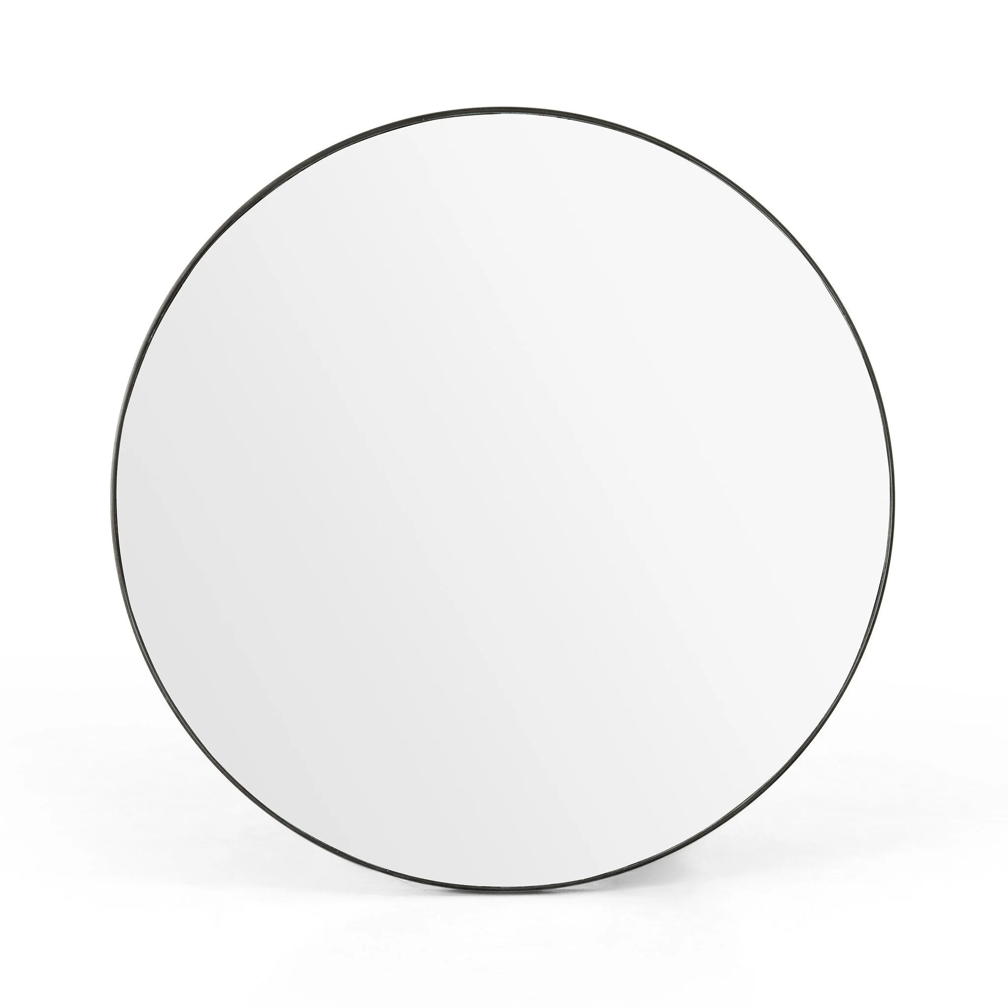 Bellvue Round Mirror – Rustic Black