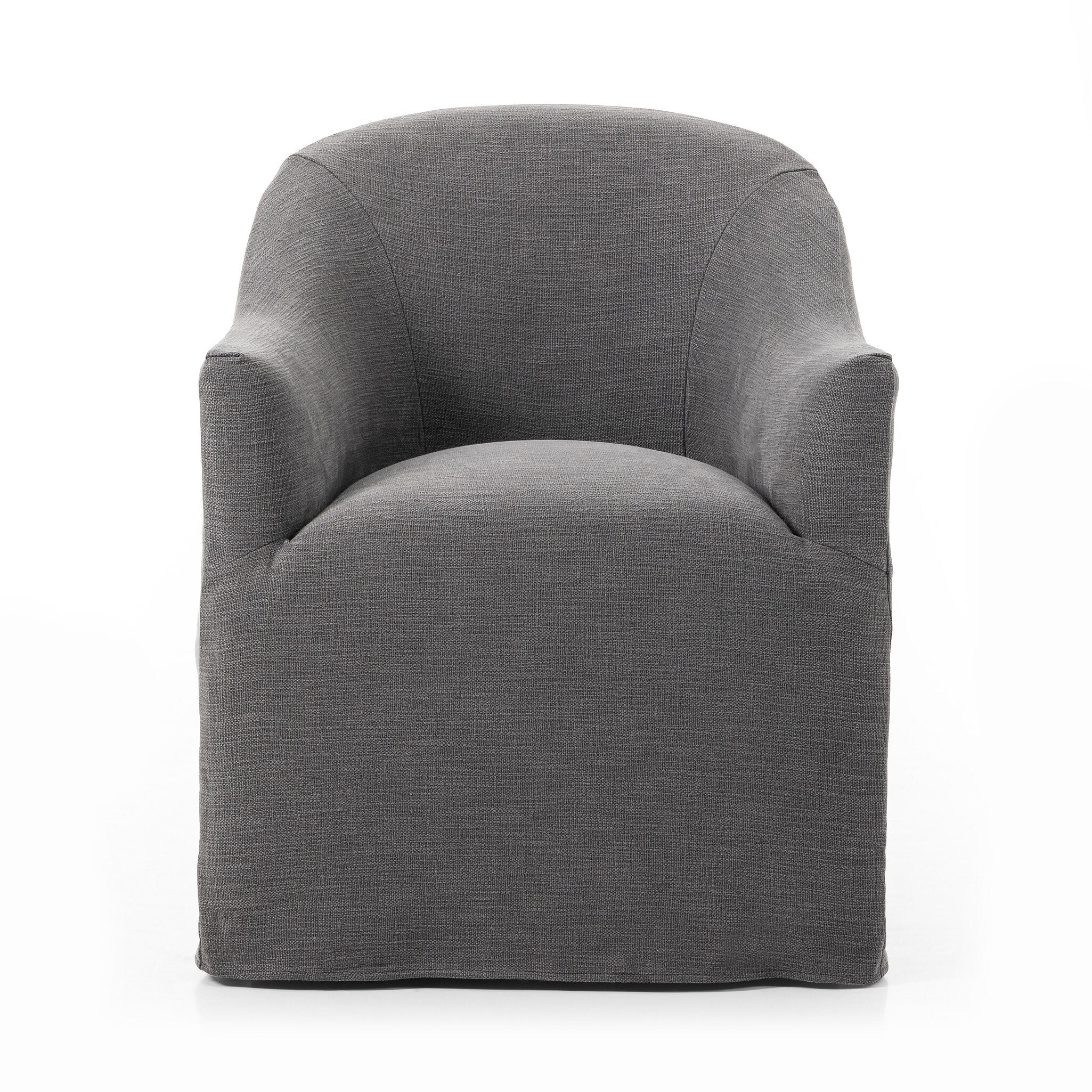 Cove Dining Chair With Casters - Bergamo Charcoal - Image 1