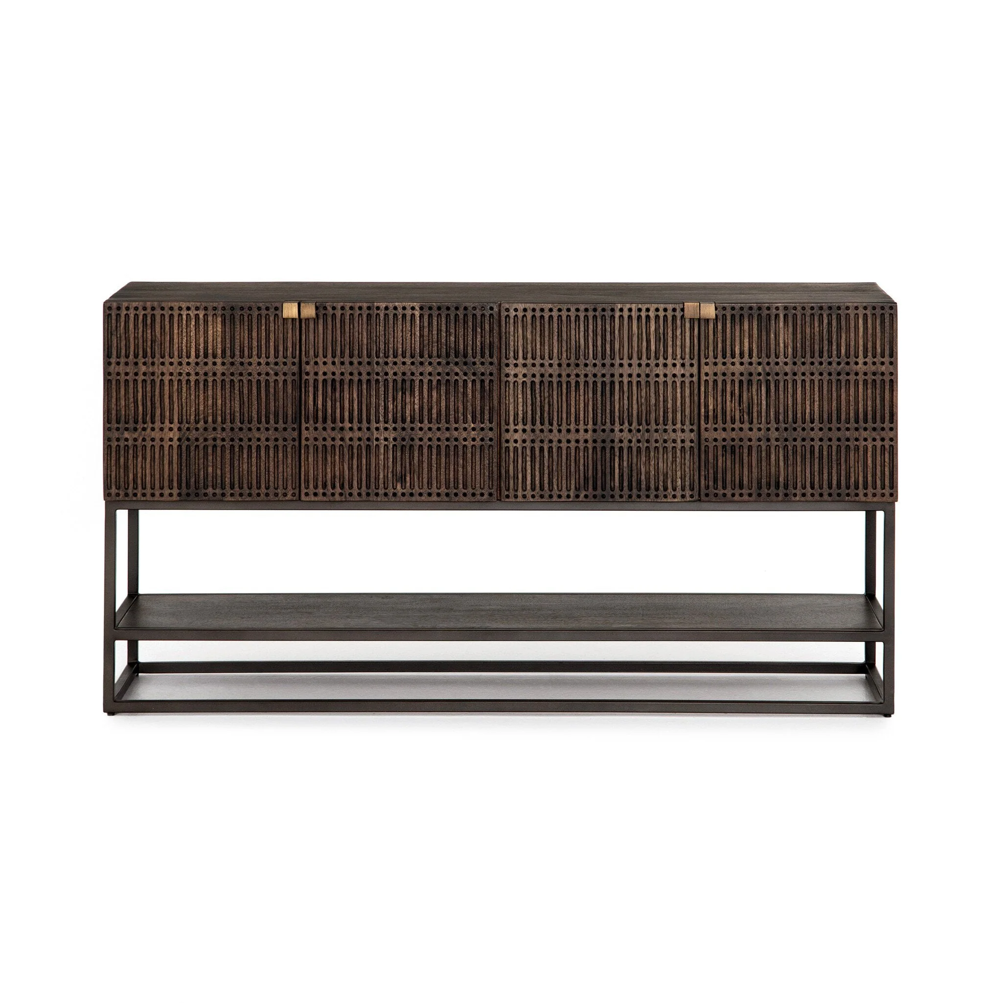 Kelby Small Media Console – Vintage Brown