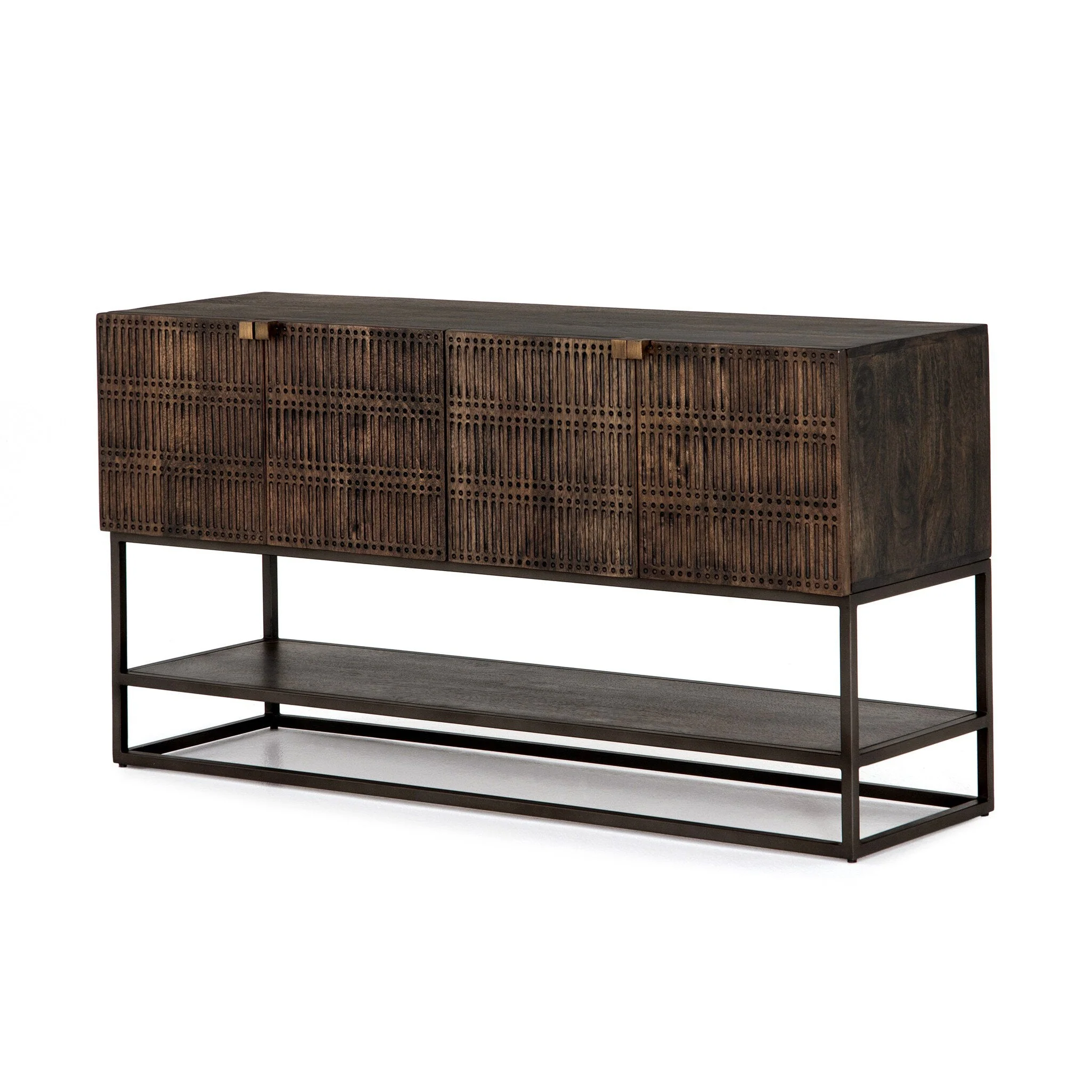 Kelby Small Media Console - Vintage Brown - Image 2