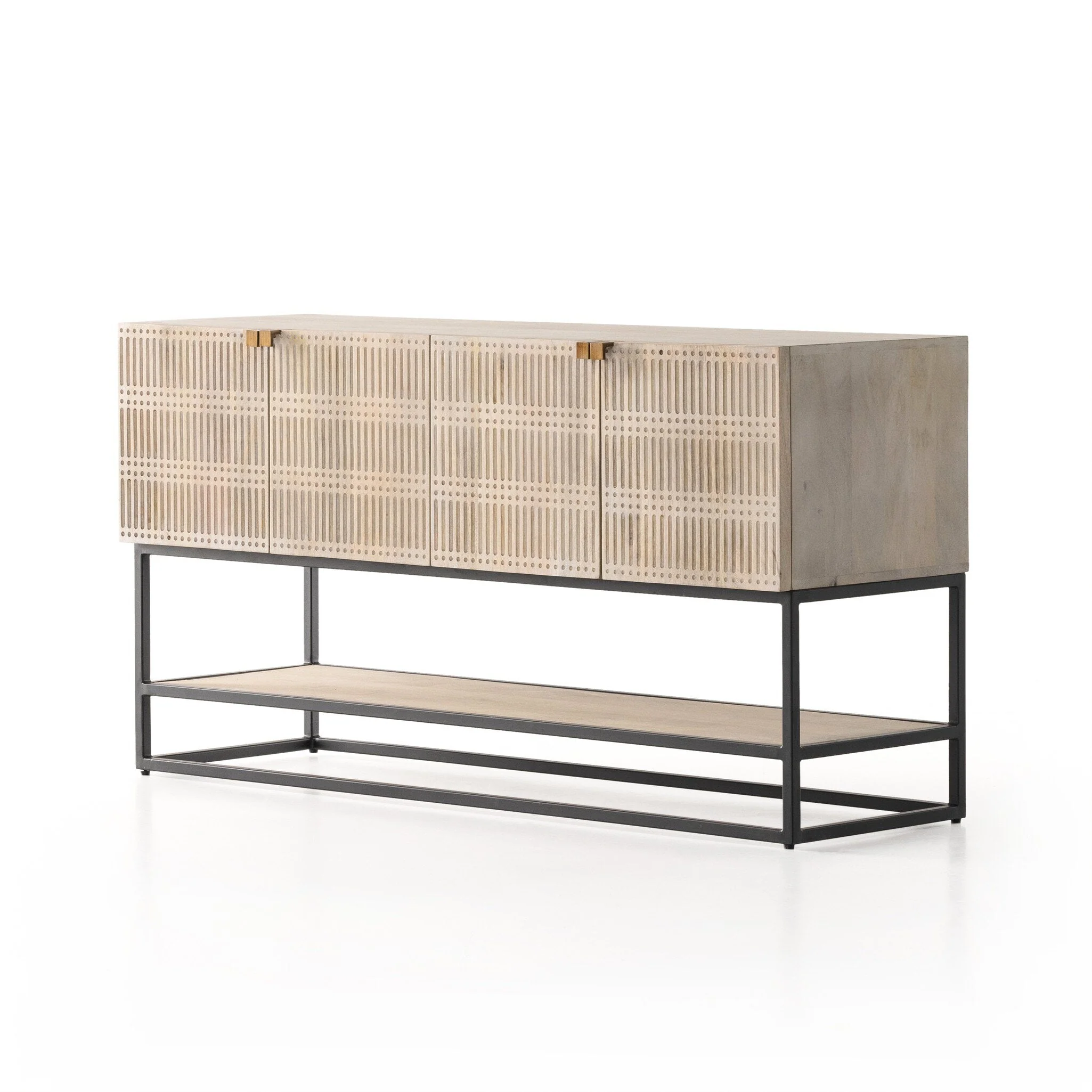 Kelby Small Media Console - Light Wash Mango - Image 2