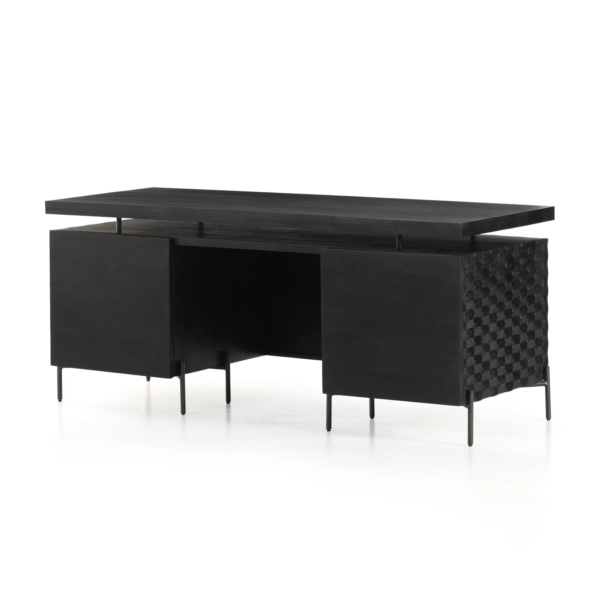 Raffael Desk - Carved Black Wash - Image 2