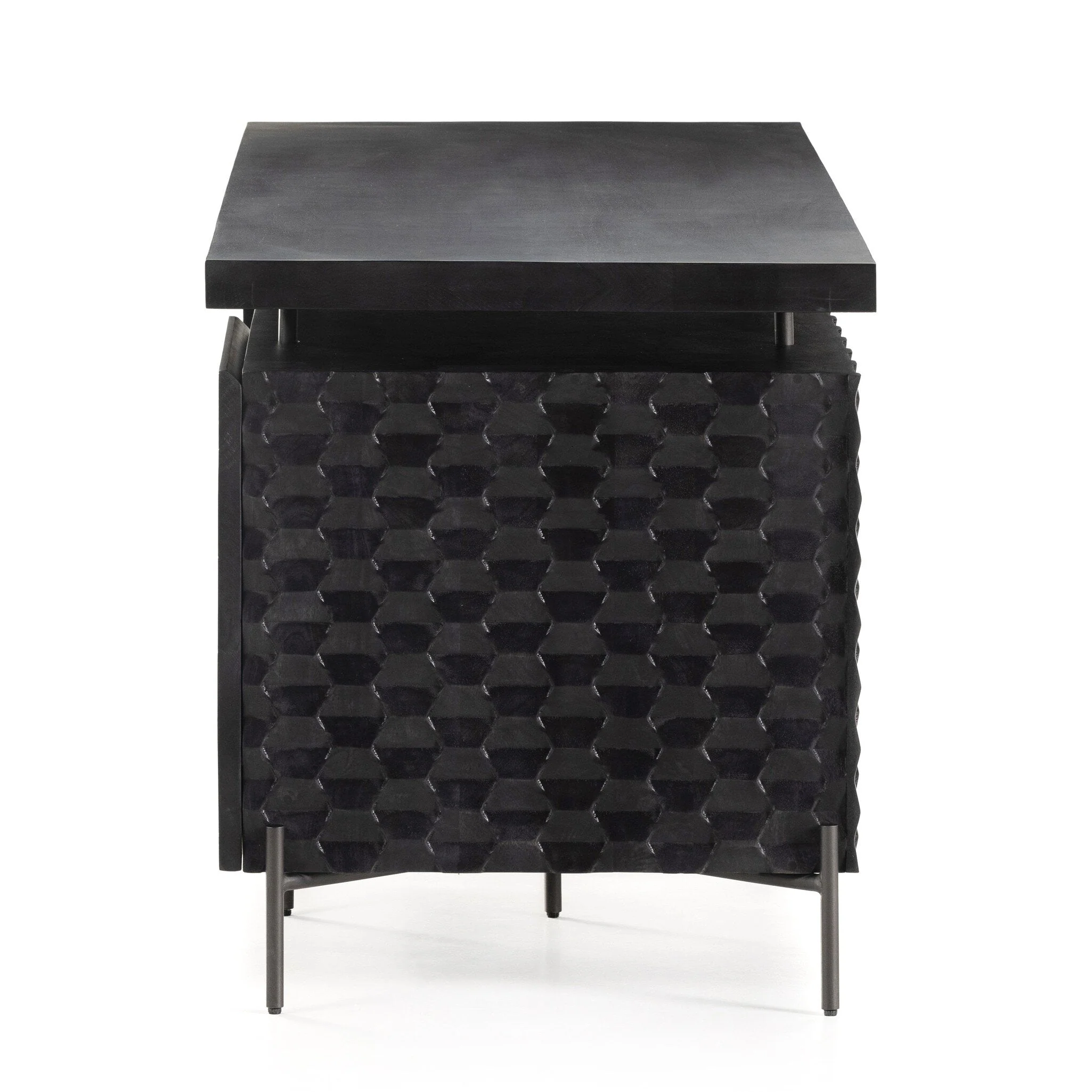 Raffael Desk - Carved Black Wash - Image 3