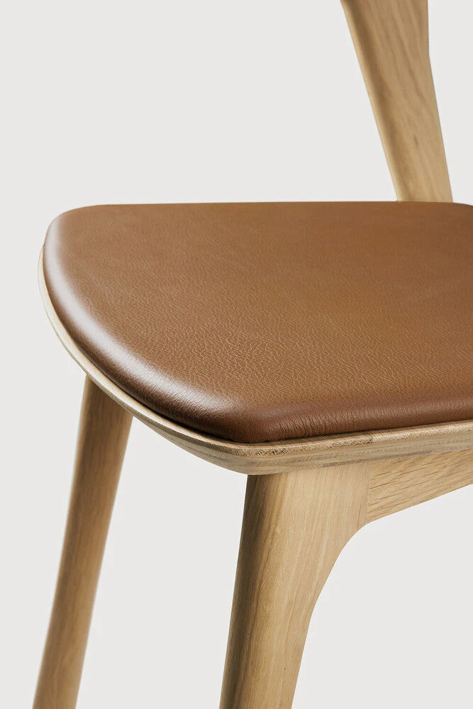 Bok Dining Chair | Varnished Oak | Cognac Leather - Image 3