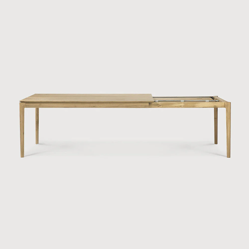 Bok Extendable Dining Table | Varnished Oak | Rectangular | 79"|118" X 39" - Image 3