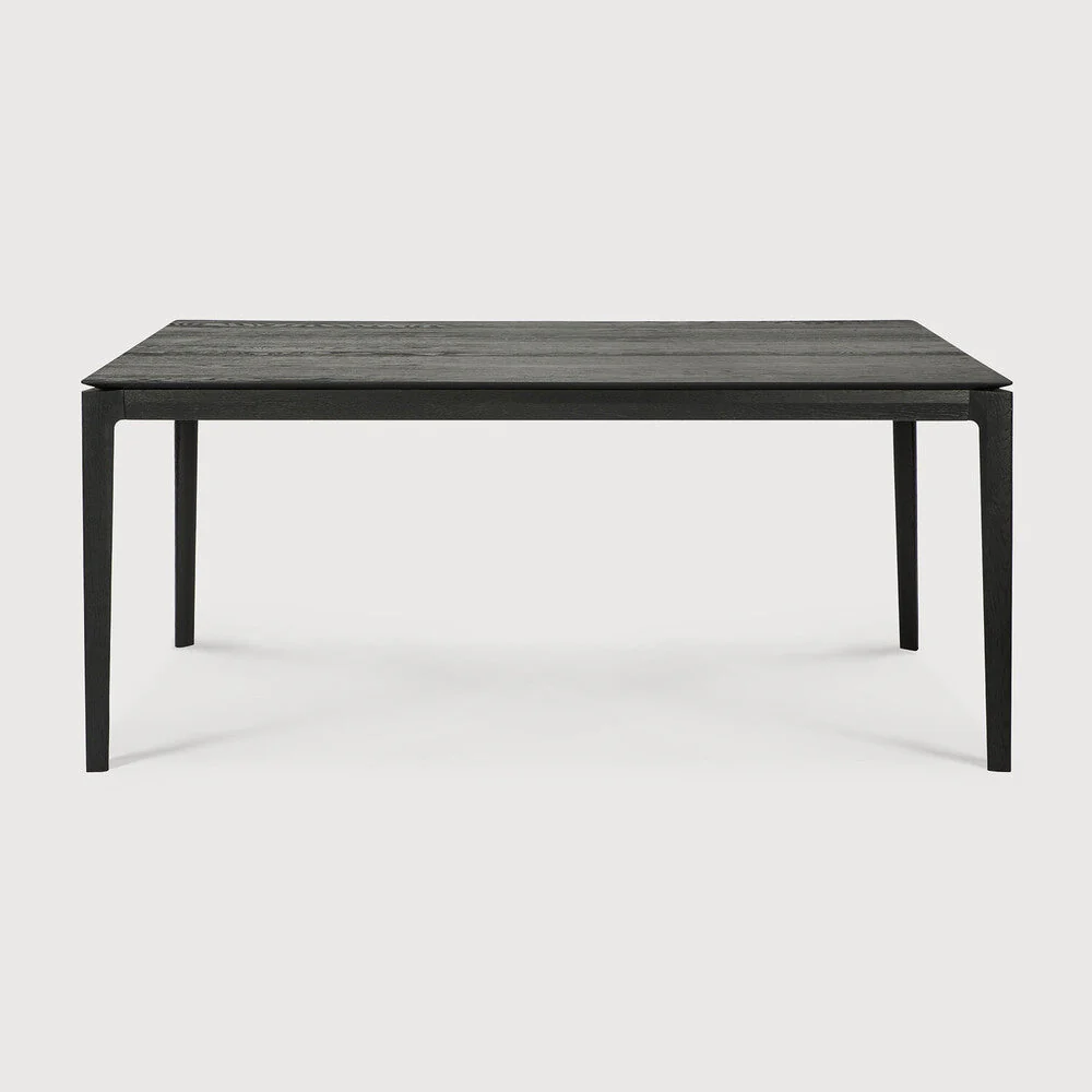 Bok Dining Table | Varnished Oak | Black | Rectangular | 63" X 31" - Image 1